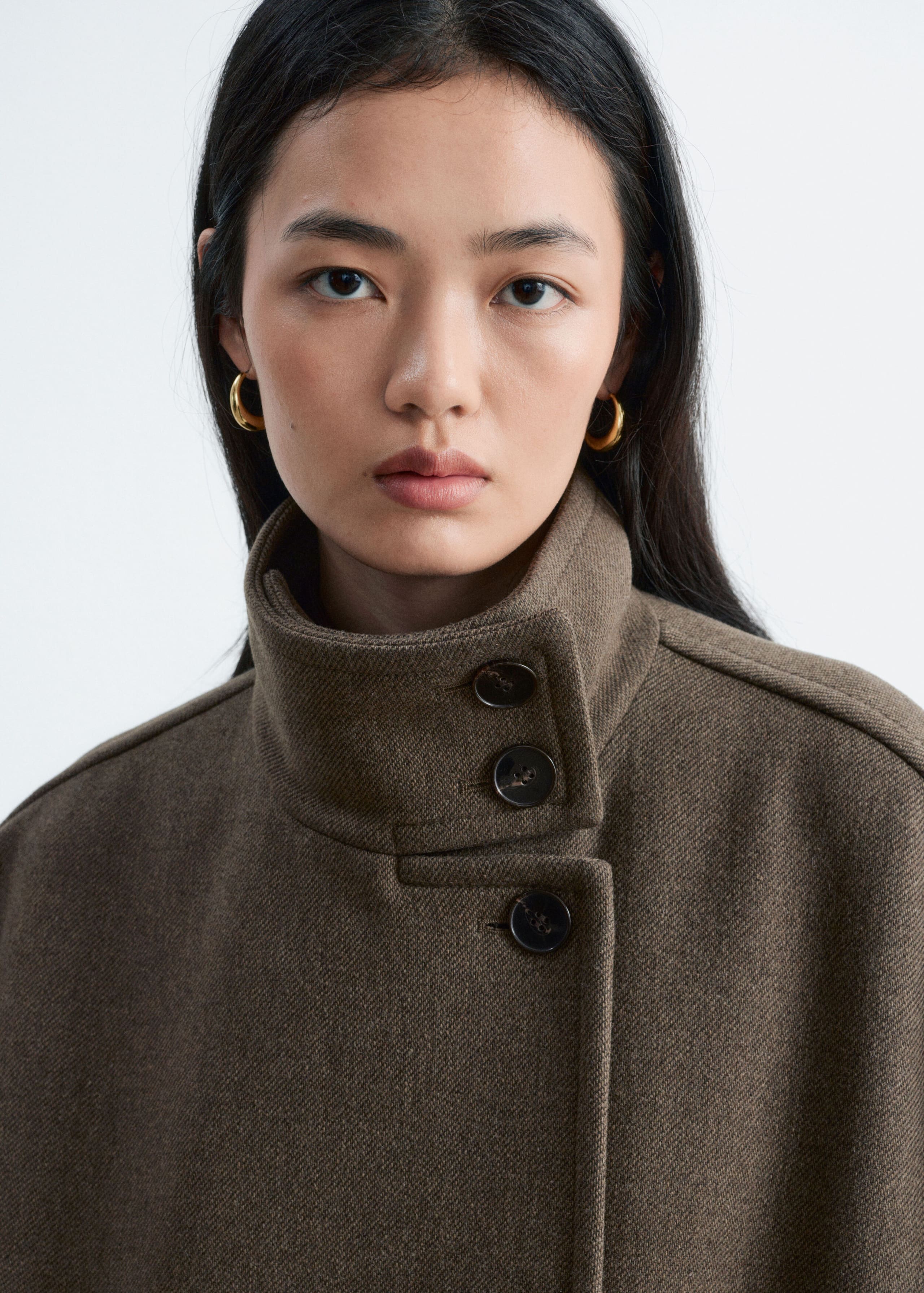 Oversized Coat - Brown - Lookbook