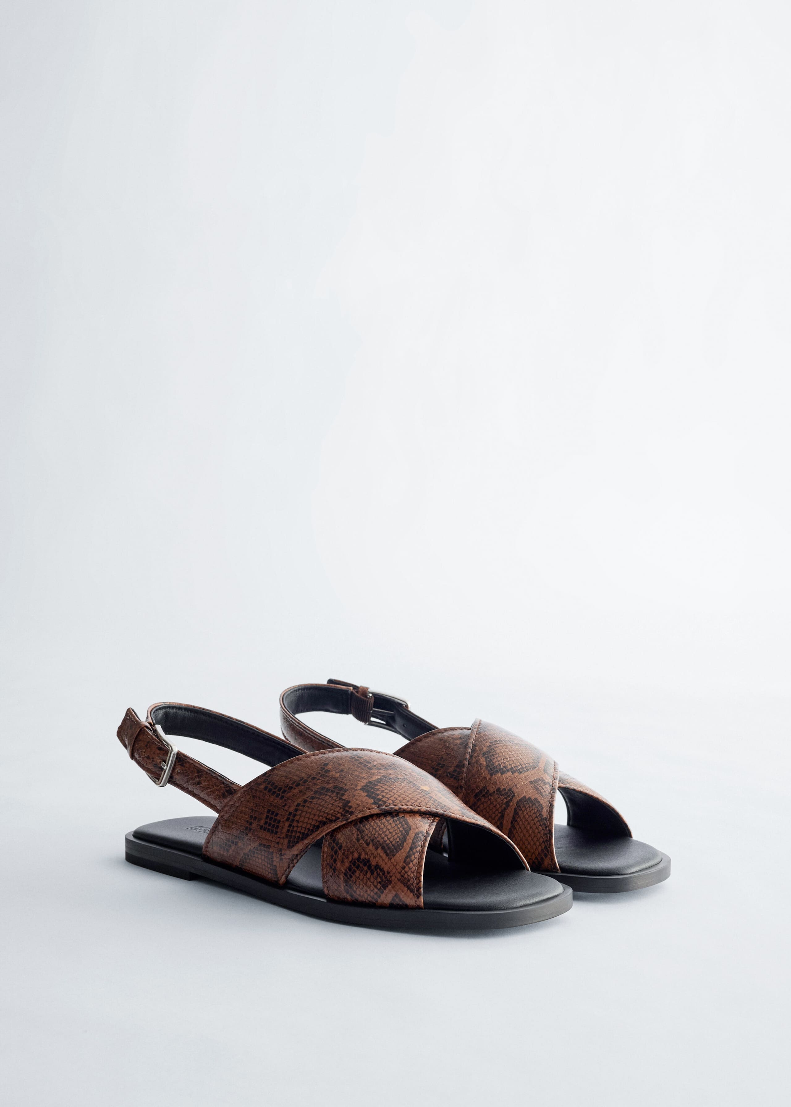 Image of Crossover-Sandalen aus Leder