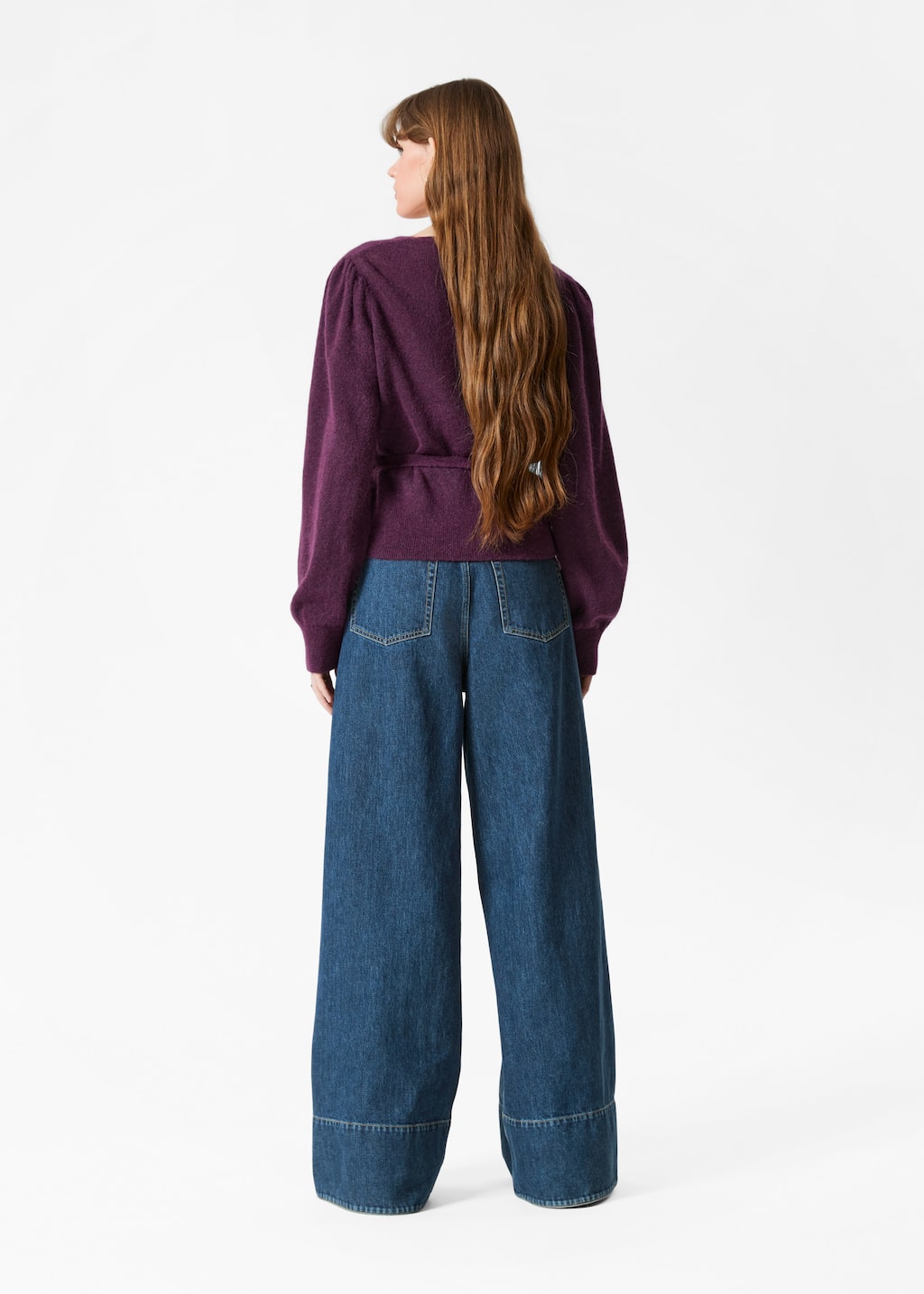 Image of Mohair-Blend Knitted Wrap Cardigan