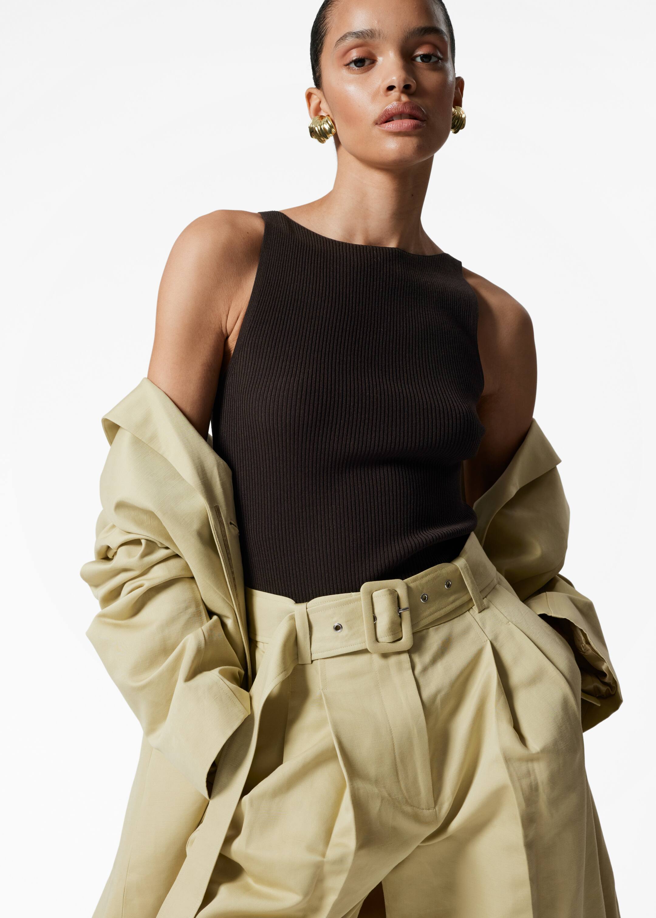 Agrandir l'image: Bermuda plissé - Jaune - FEMME | H&M FR 3