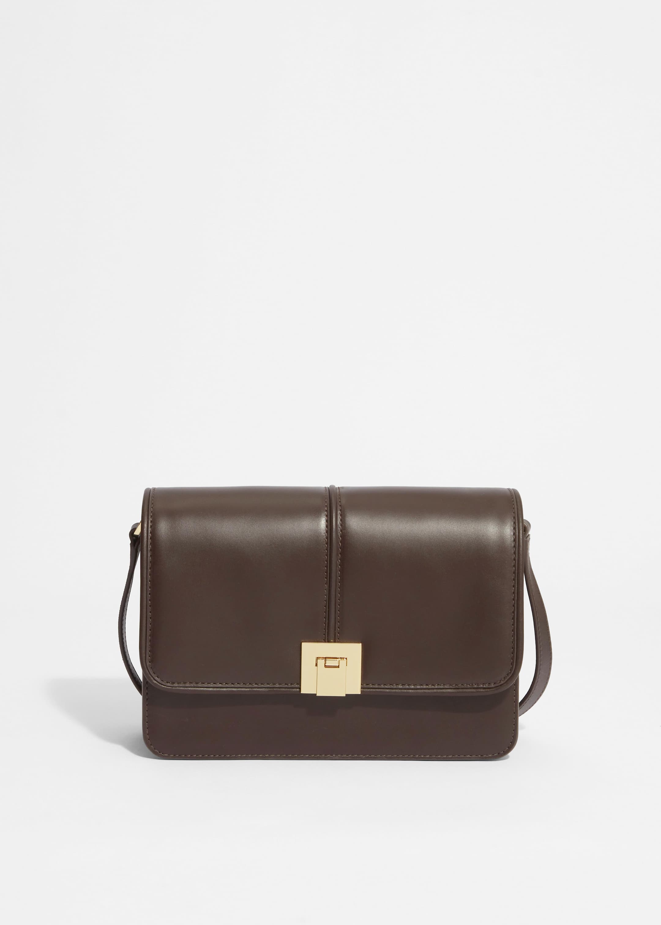 Zobacz większy obraz: Klasyczna skórzana torebka na ramię - Mahoniowy - ONA | H&M PL 1