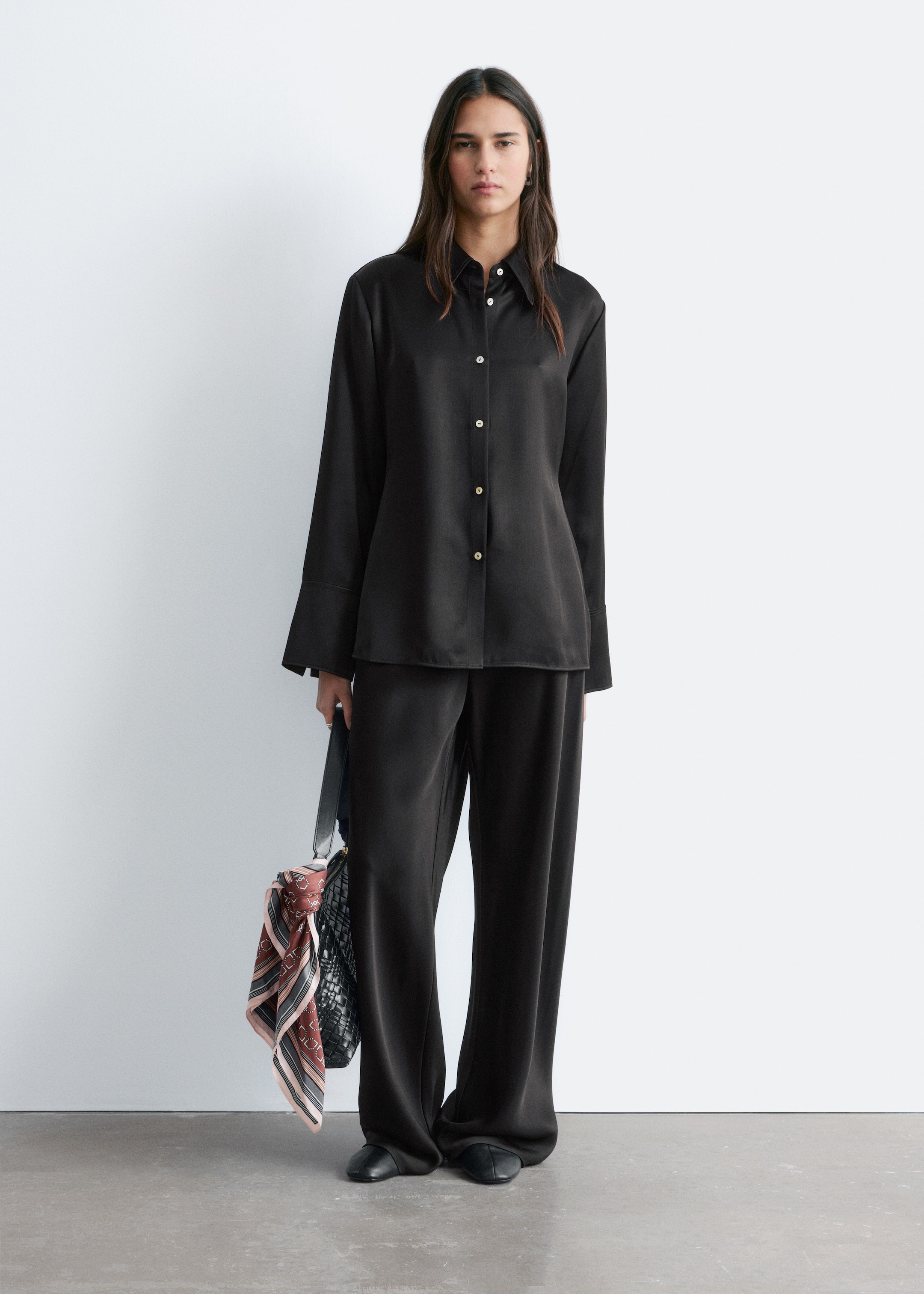 Ingrandisci l'immagine: Drawstring Satin Trousers - Black - DONNA | H&M CH 1
