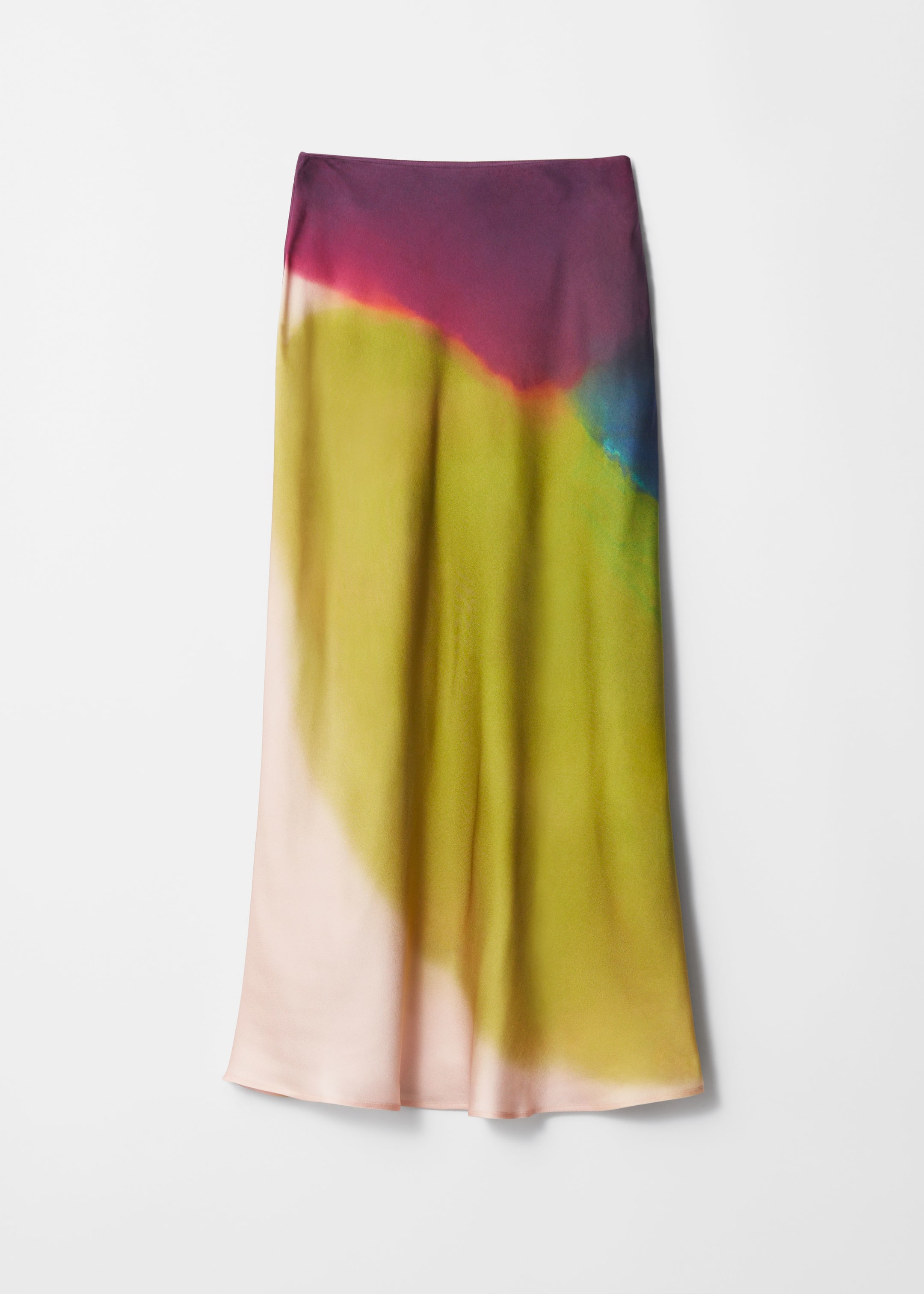 View larger image: Ombré Satin Maxi Skirt - Green Ombré - Ladies | H&M GB 1