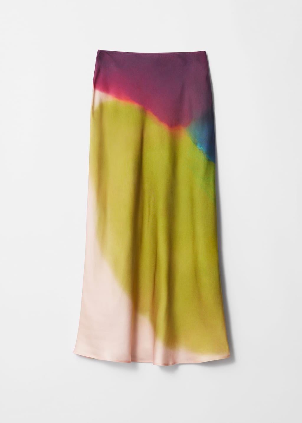 Ombré Satin Maxi Skirt - Green Ombré - Still Life