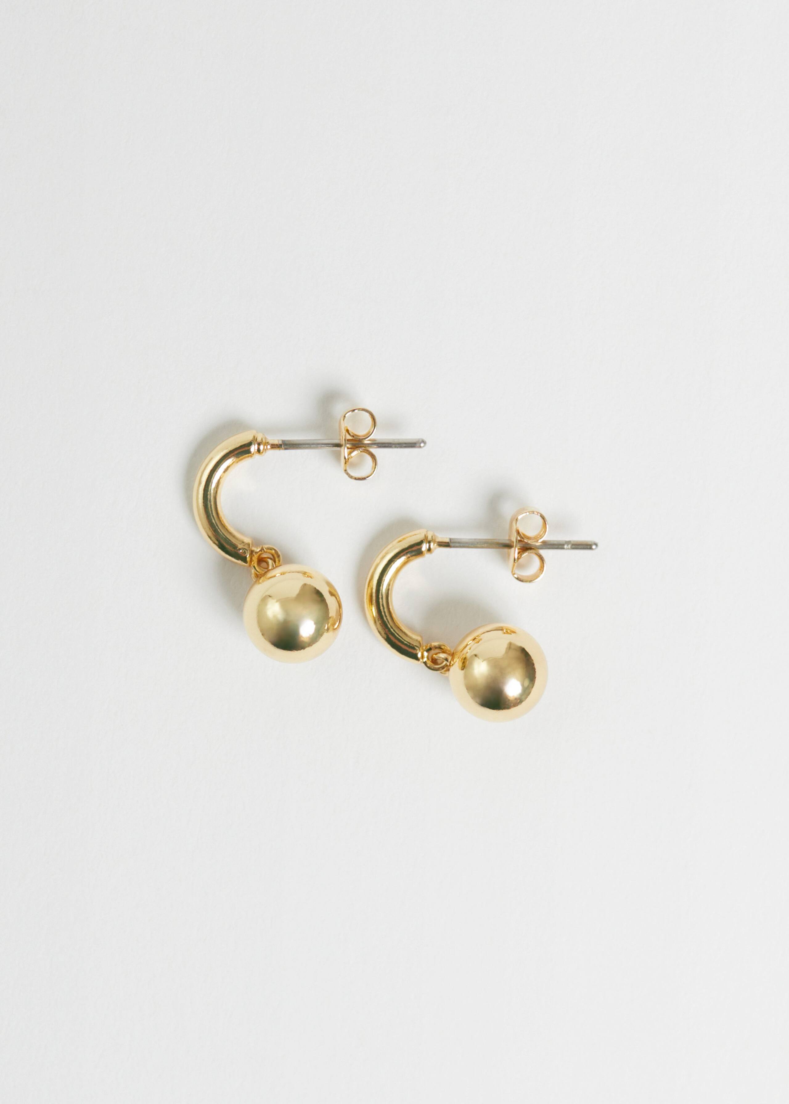 Ball Drop Mini Hoops - Gold - Still Life