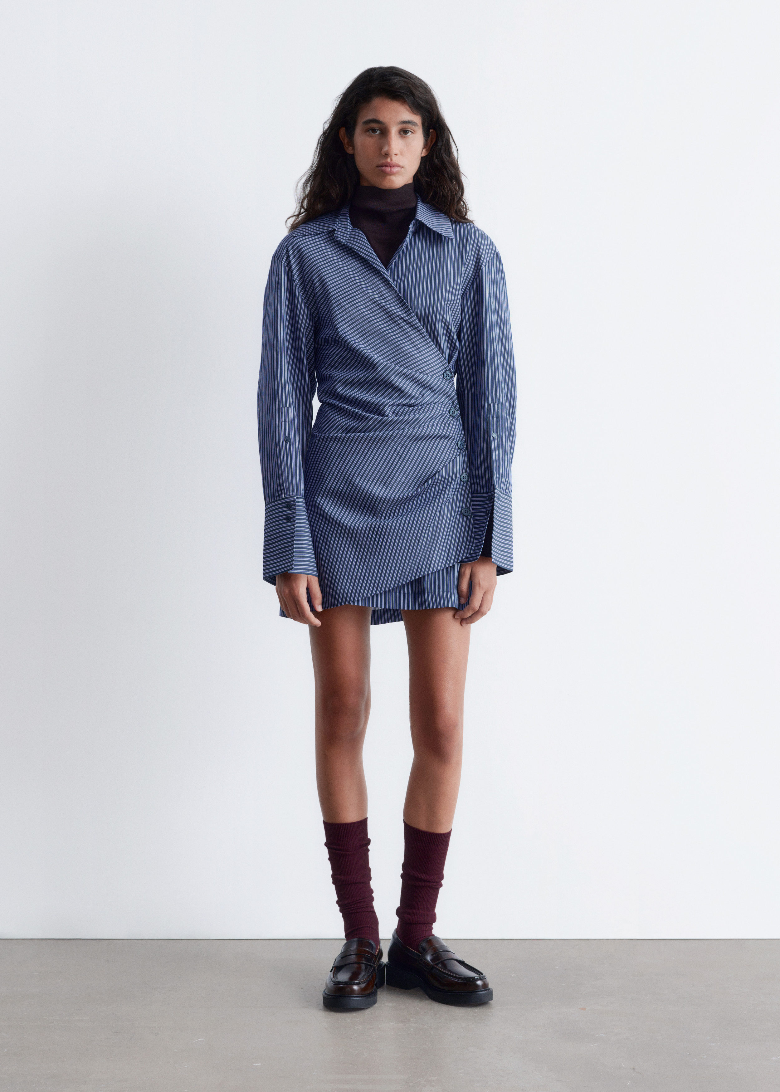 Robe-chemise portefeuille courte