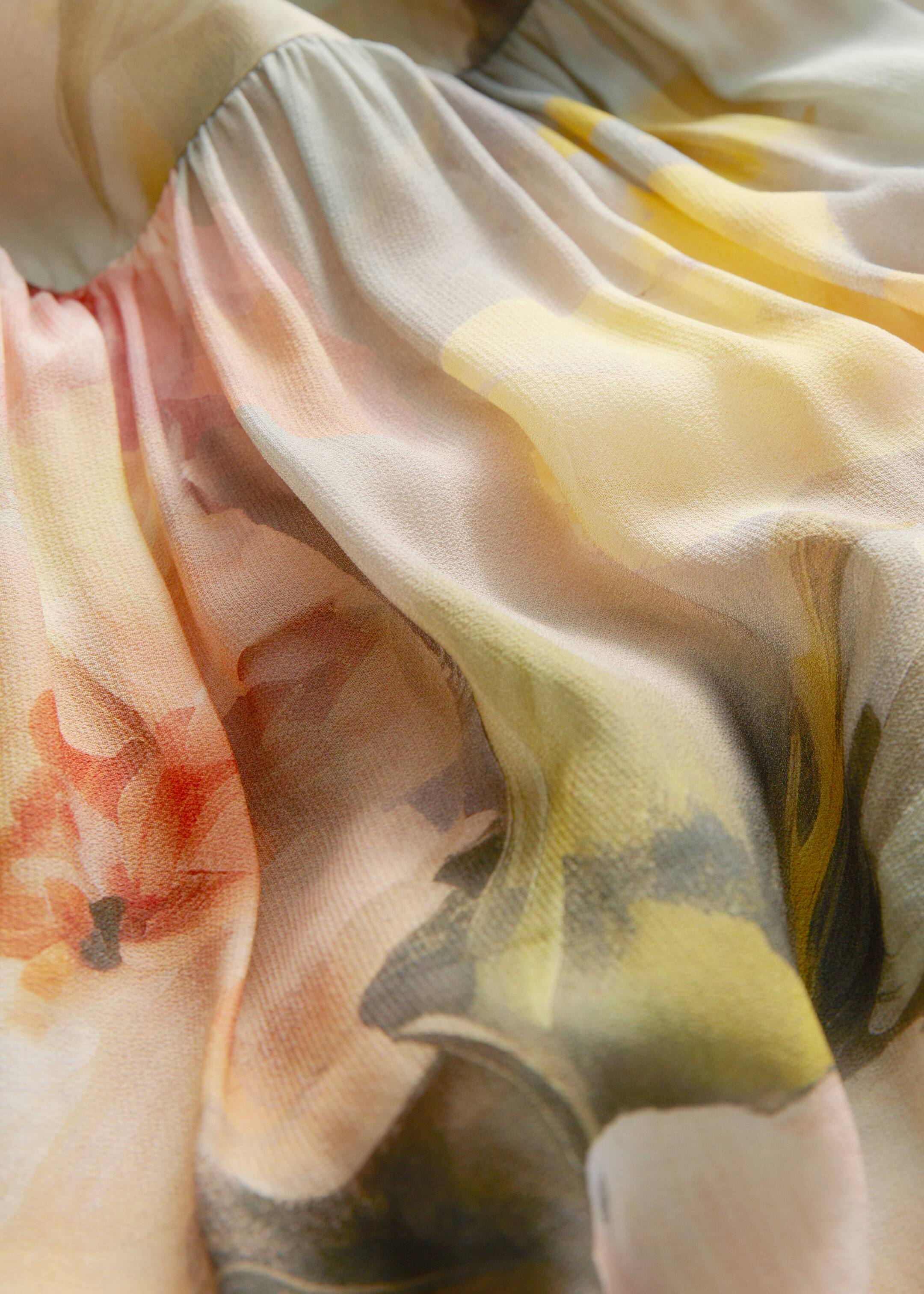 Προβολή μεγαλύτερης εικόνας: Μακρύ Φόρεμα με Βολάν - Πράσινο Λουλουδάτο - Ladies | H&M GR 2