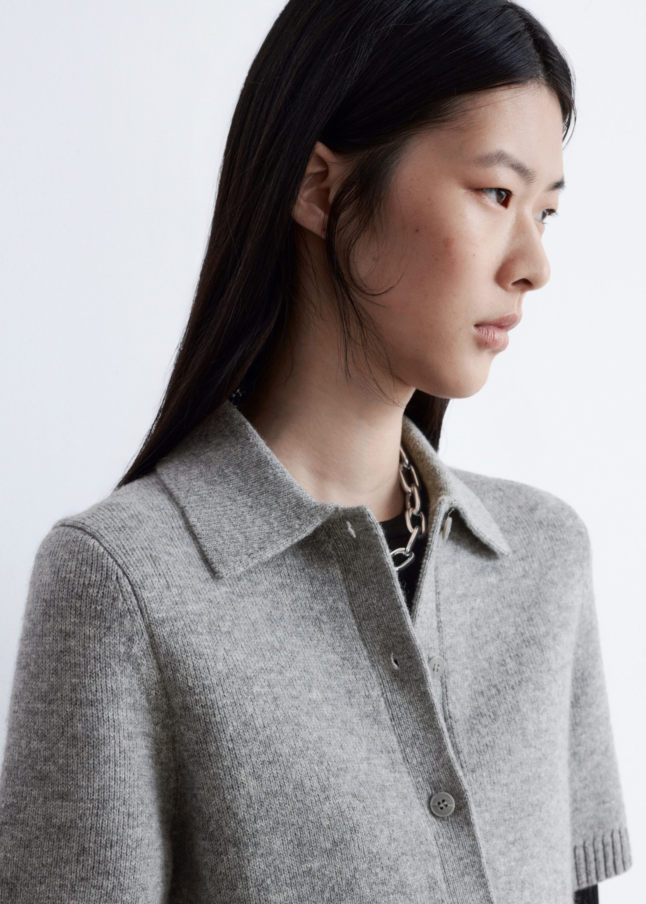 Image of Strickjacke mit kurzen Ärmeln