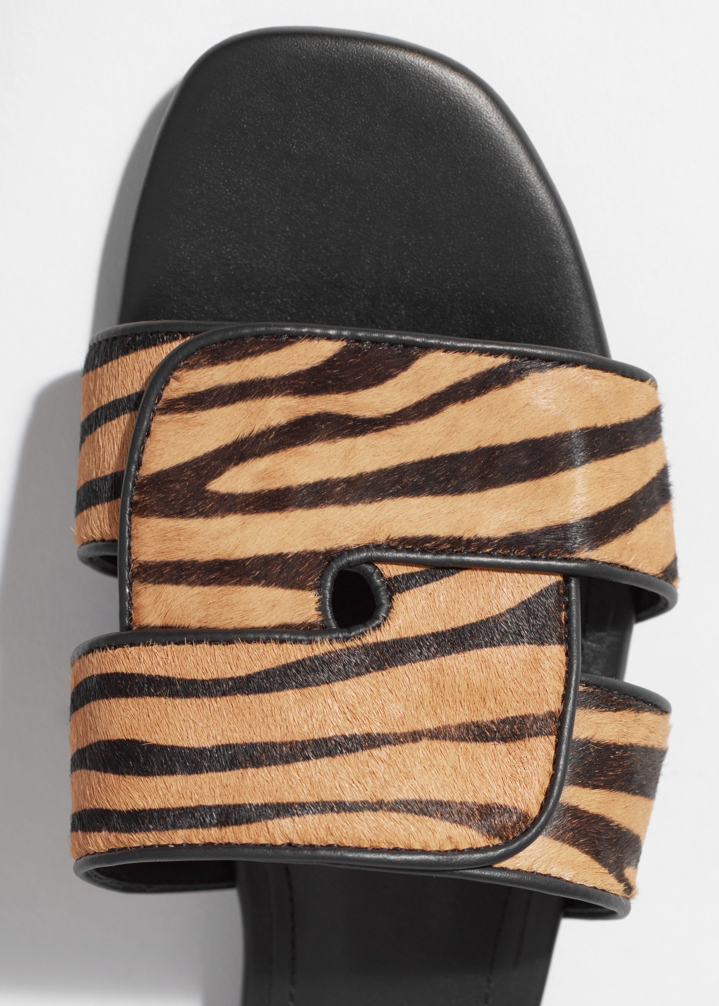 Leather Slides - Brown Zebra - Shoes - & Other Stories NL