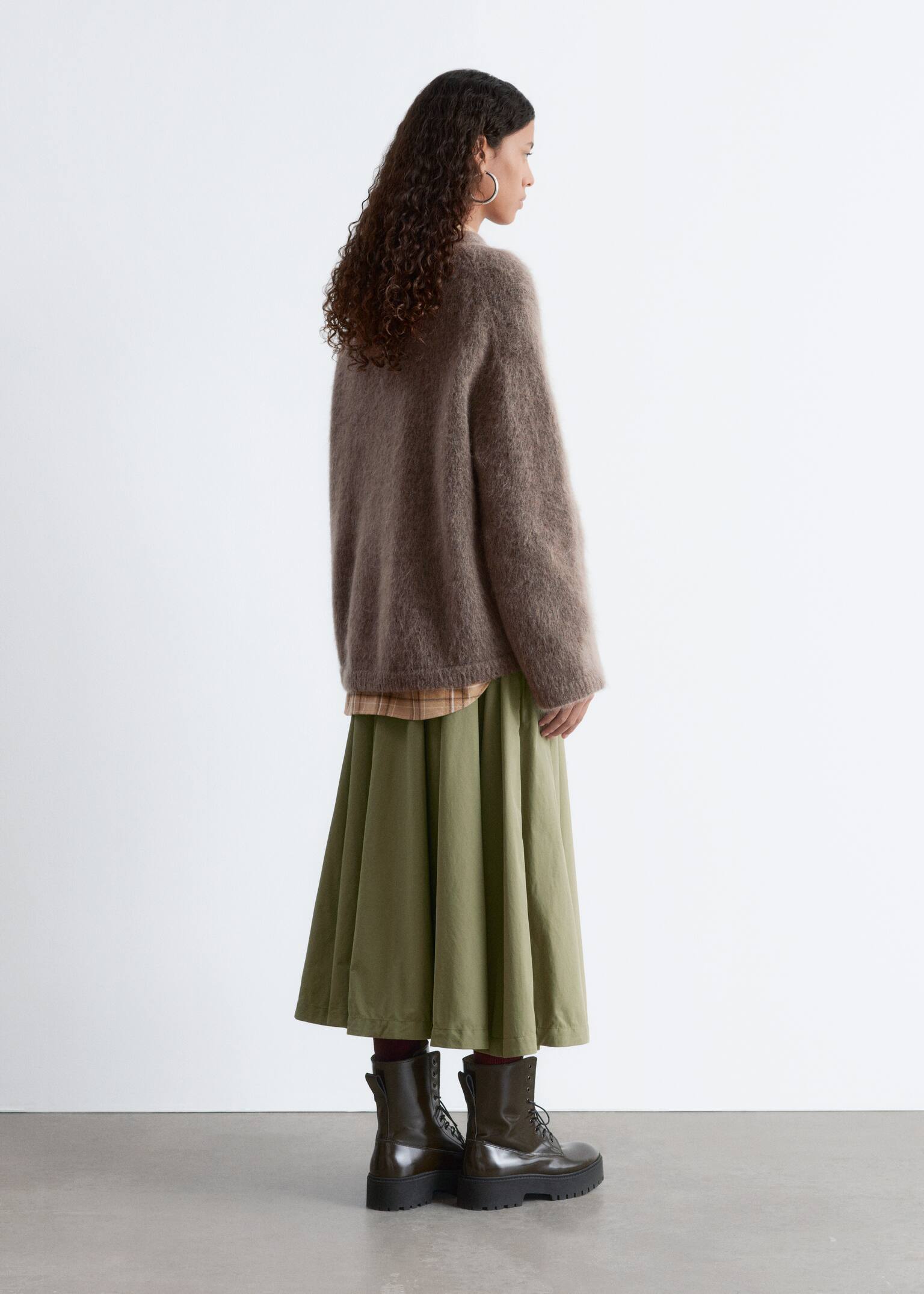 Pull en mohair mélangé - Taupe/Rouge foncé/Bleu foncé/Marron foncé/Vert clair - 6