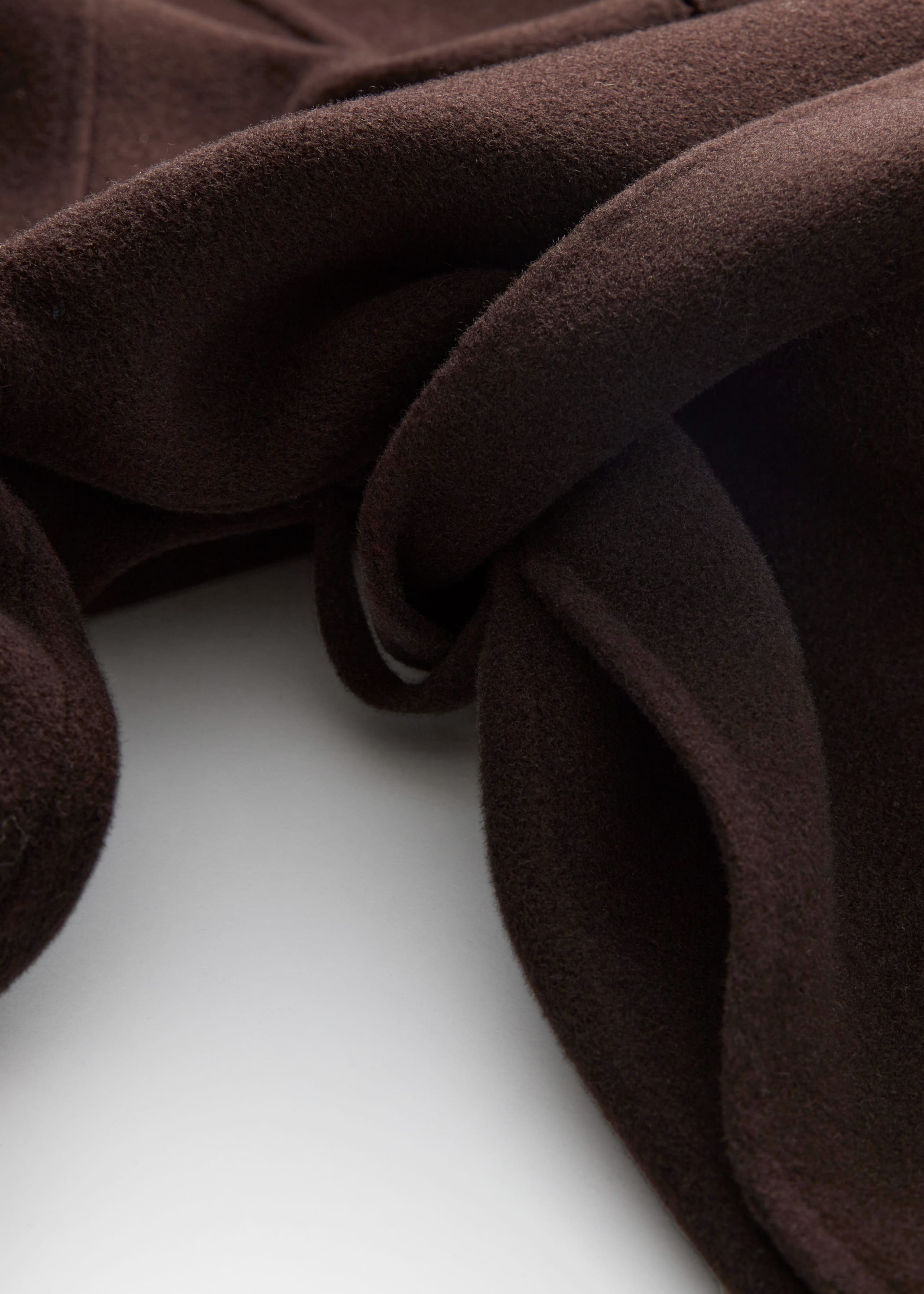 Image of Funnel-Collar Wool Coat