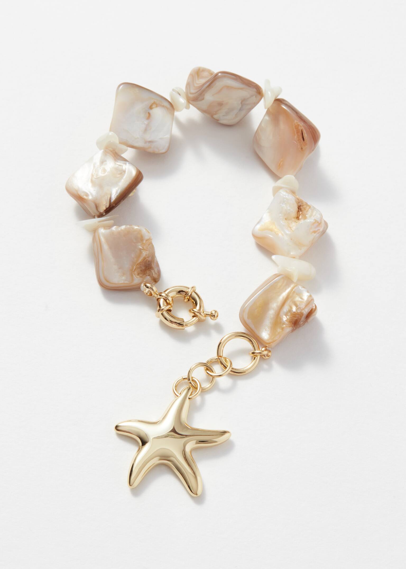 Bracelet à coquillages et pendentif étoile de mer - Ivoire - 2