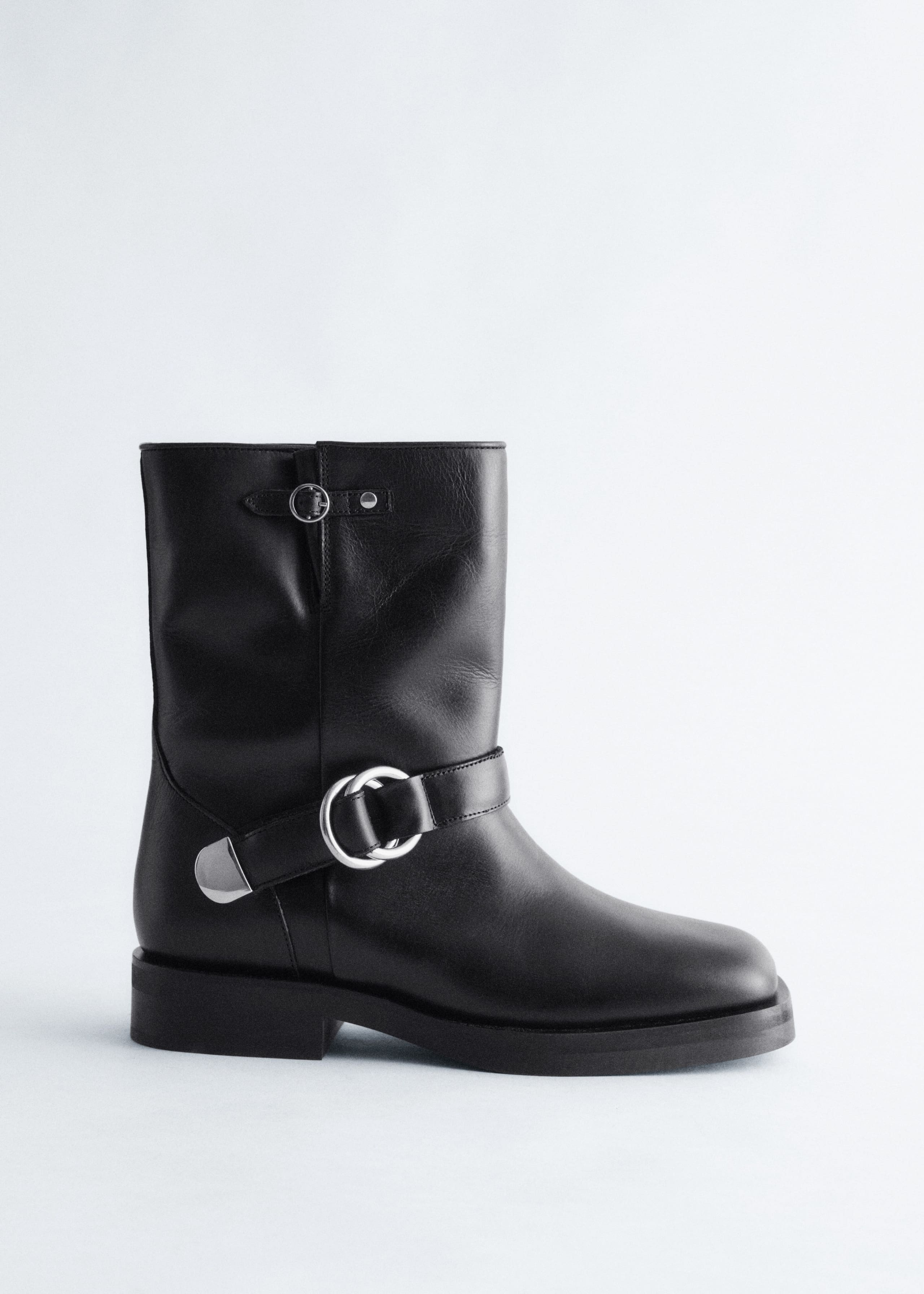 Image of Leather Biker Boots