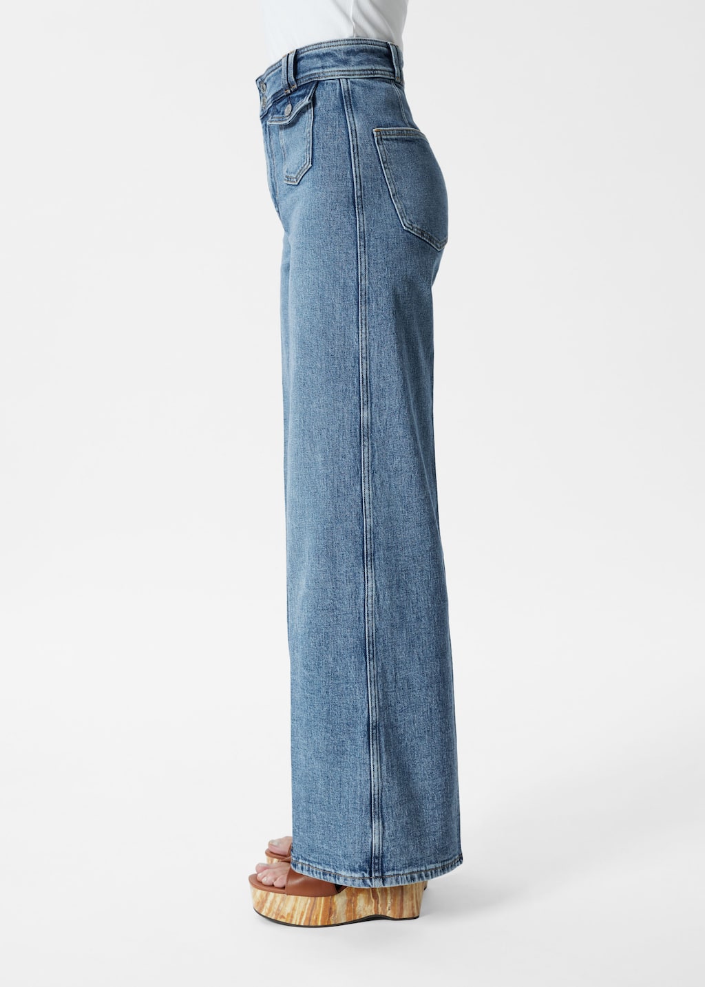 Image of Press-Crease Flared Jeans