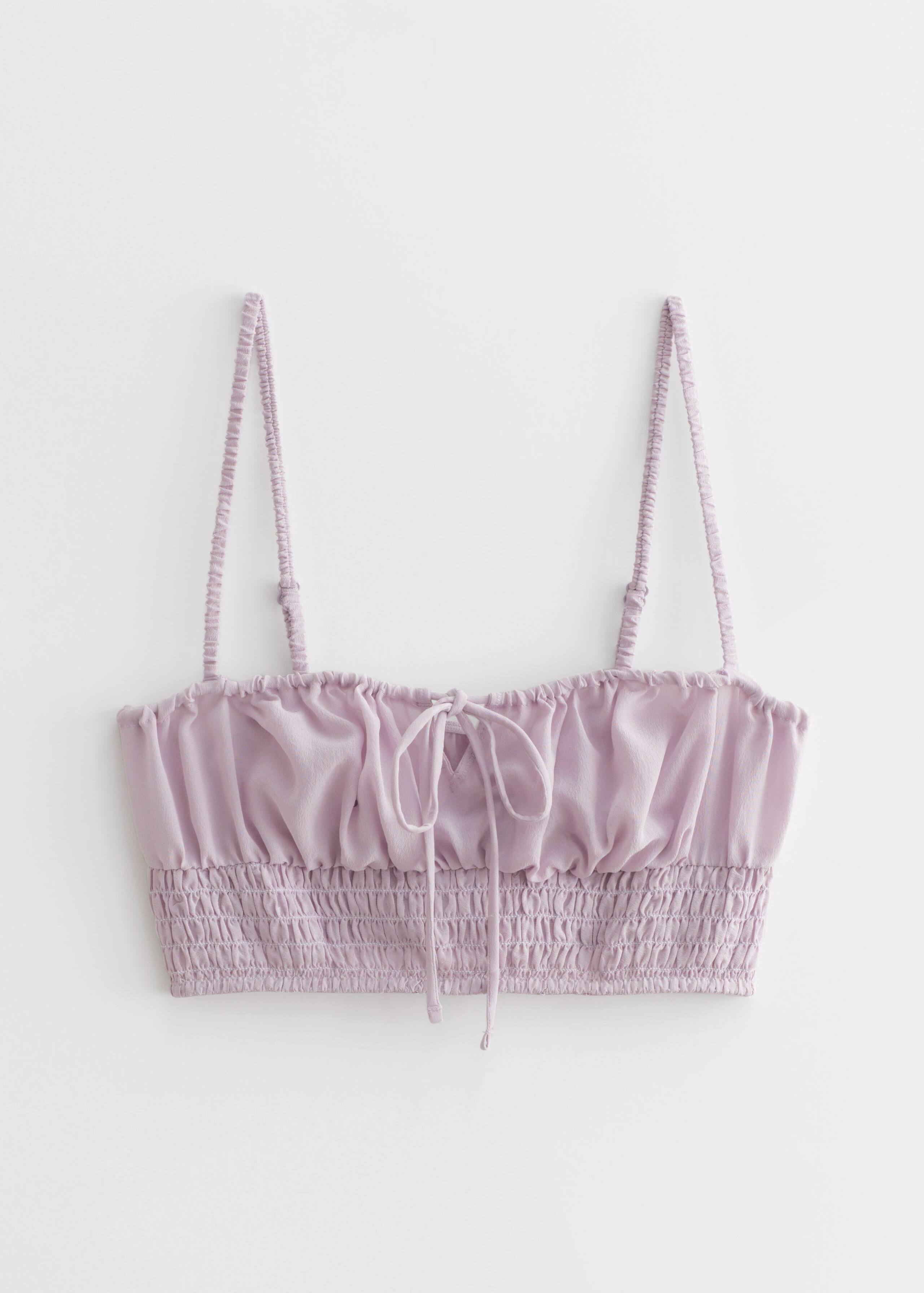 Gathered Soft Bra - Lilac - Bodegón