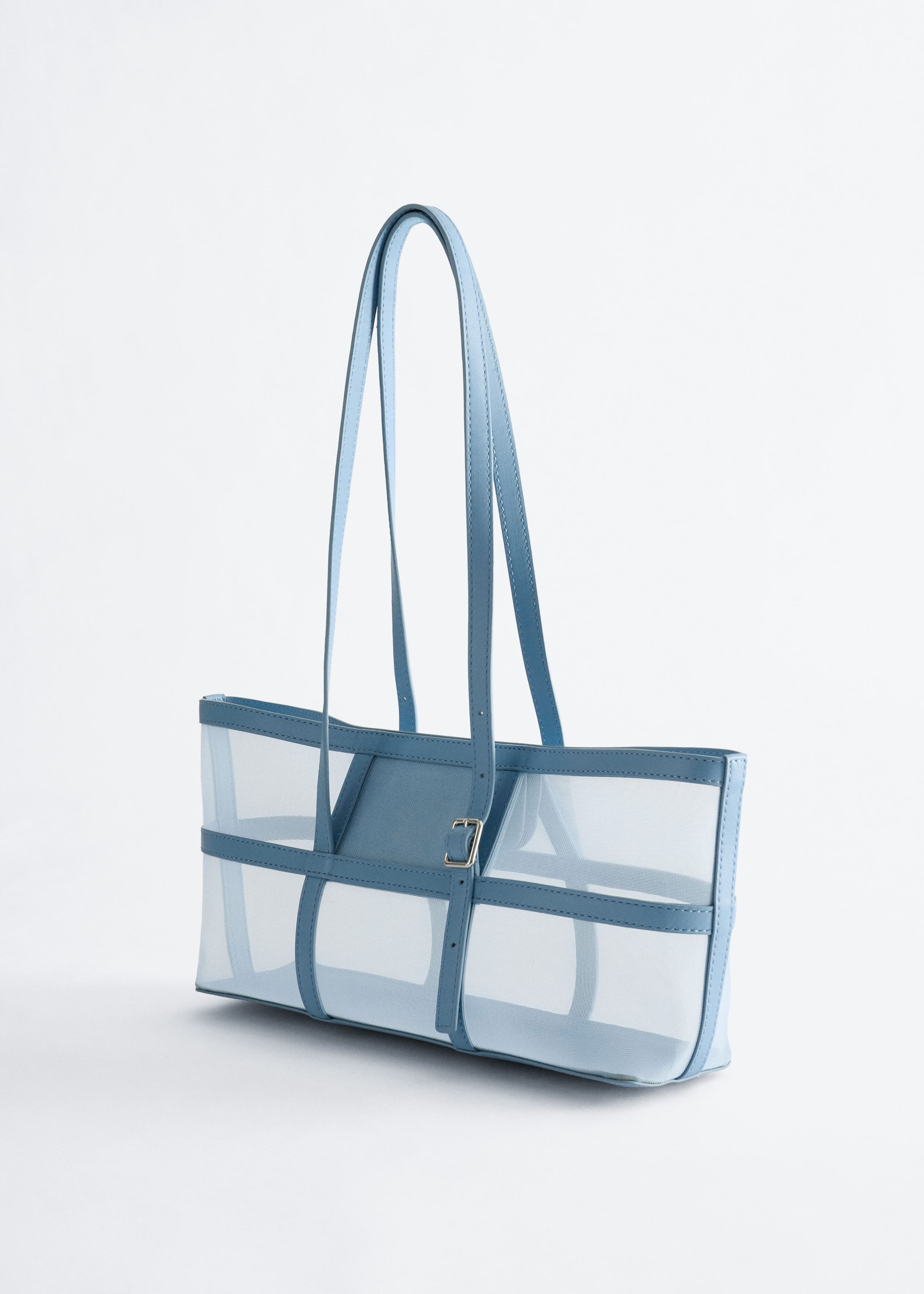 Leather-Trimmed Canvas Tote Bag - {{variantName}} - Descriptive Detail