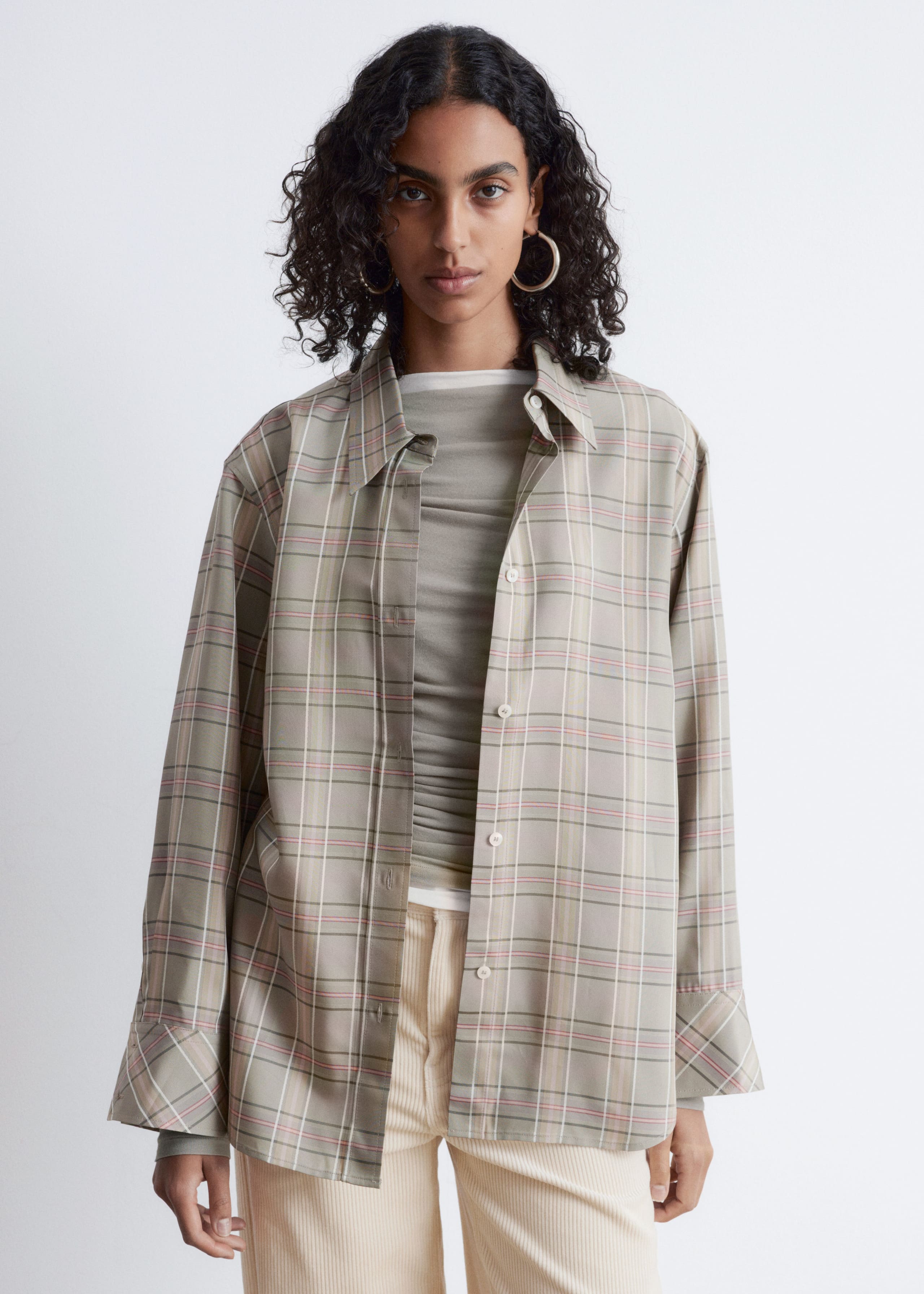 Image of Oversized Checked Shirt