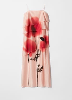 Peach/Red Floral