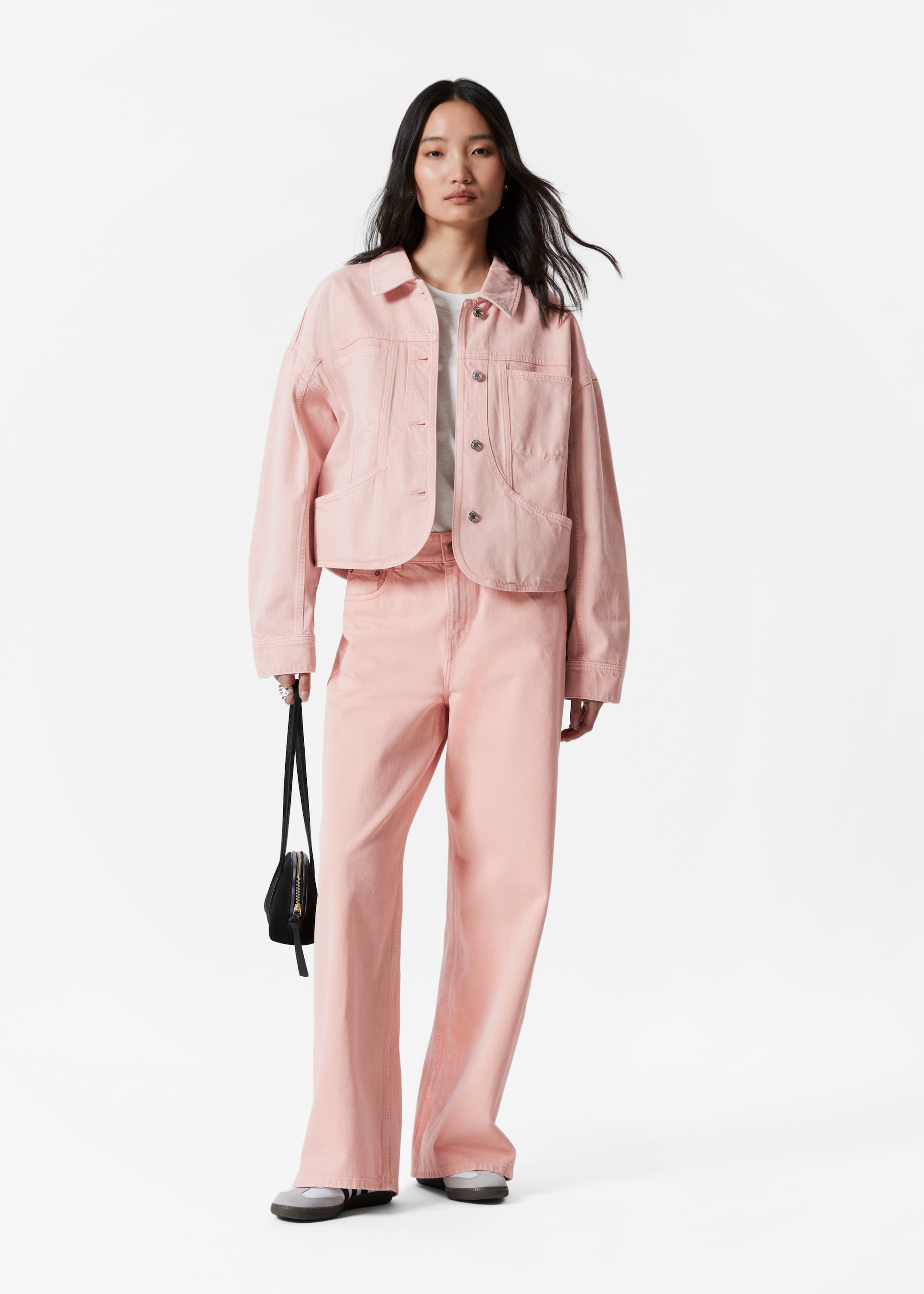 Grösseres Bild ansehen: Kastenförmige Jeansjacke - Hellrosa - DAMEN | H&M CH 3