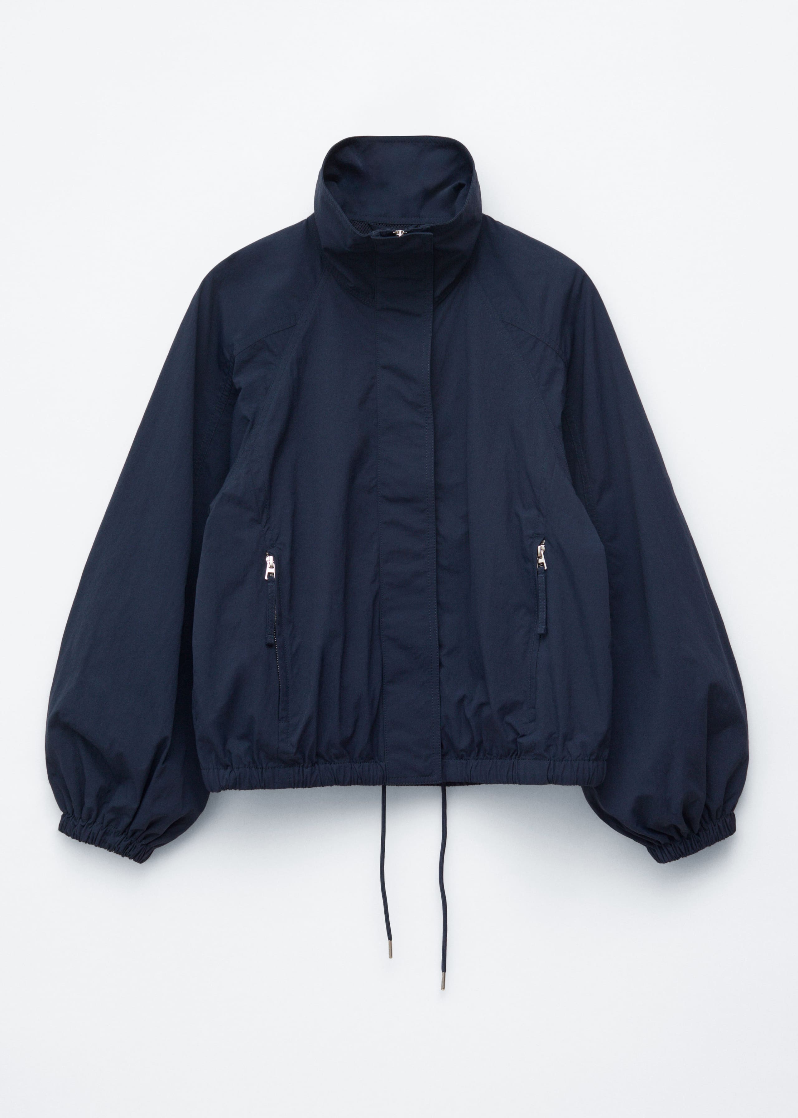 Image of Stand-Collar Drawstring Jacket