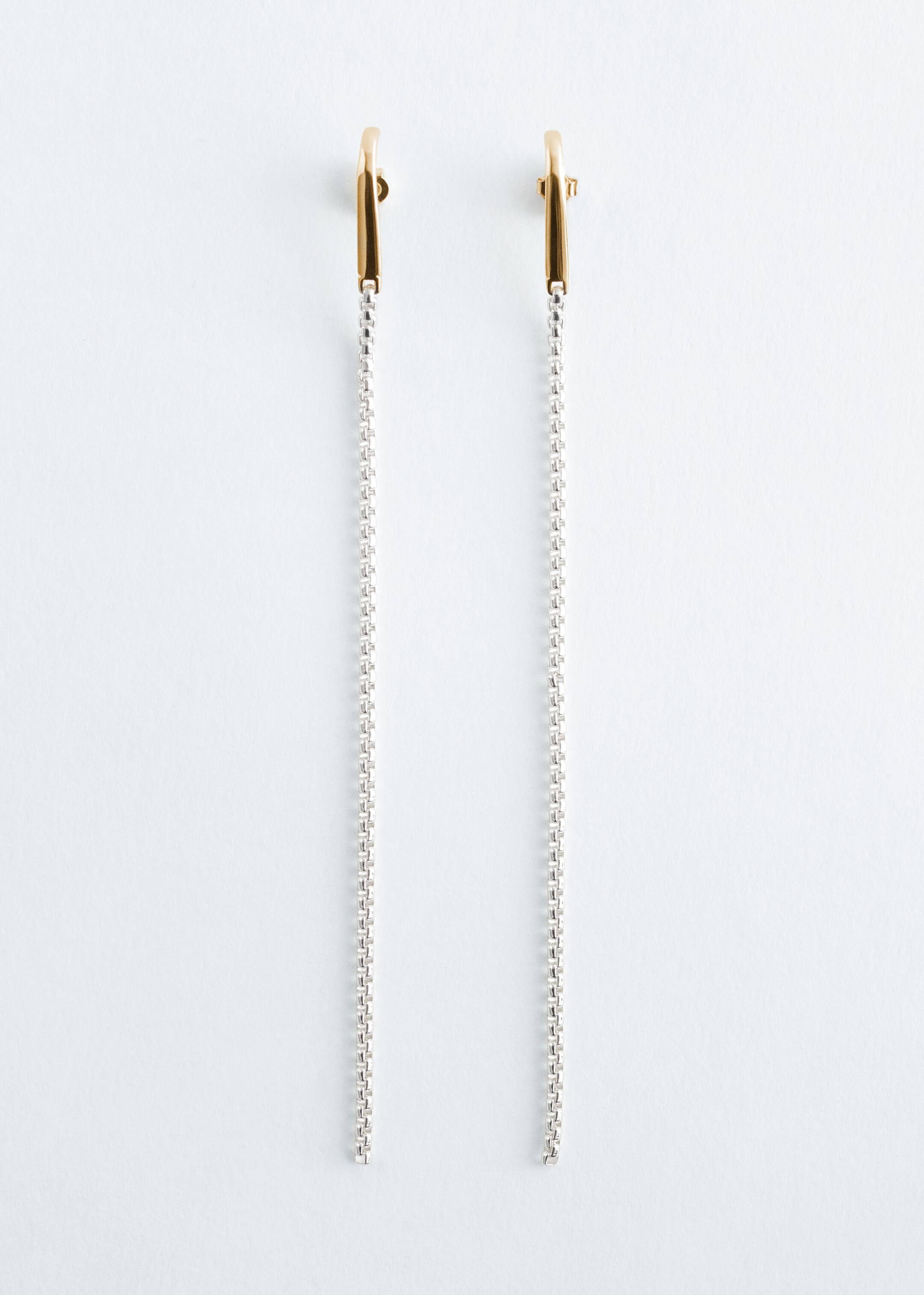 Grotere afbeelding bekijken: Lange oorbellen met ketting - Goud/zilver - DAMES | H&M NL 1