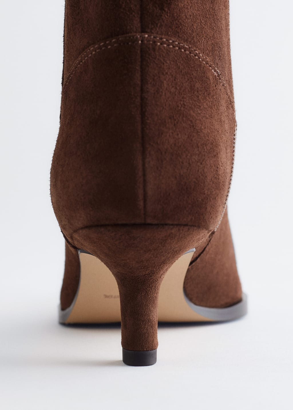 Image of Kitten Heel Suede Ankle Boots