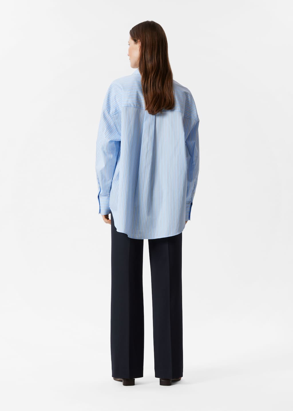 Image of Wide Press-Crease Trousers
