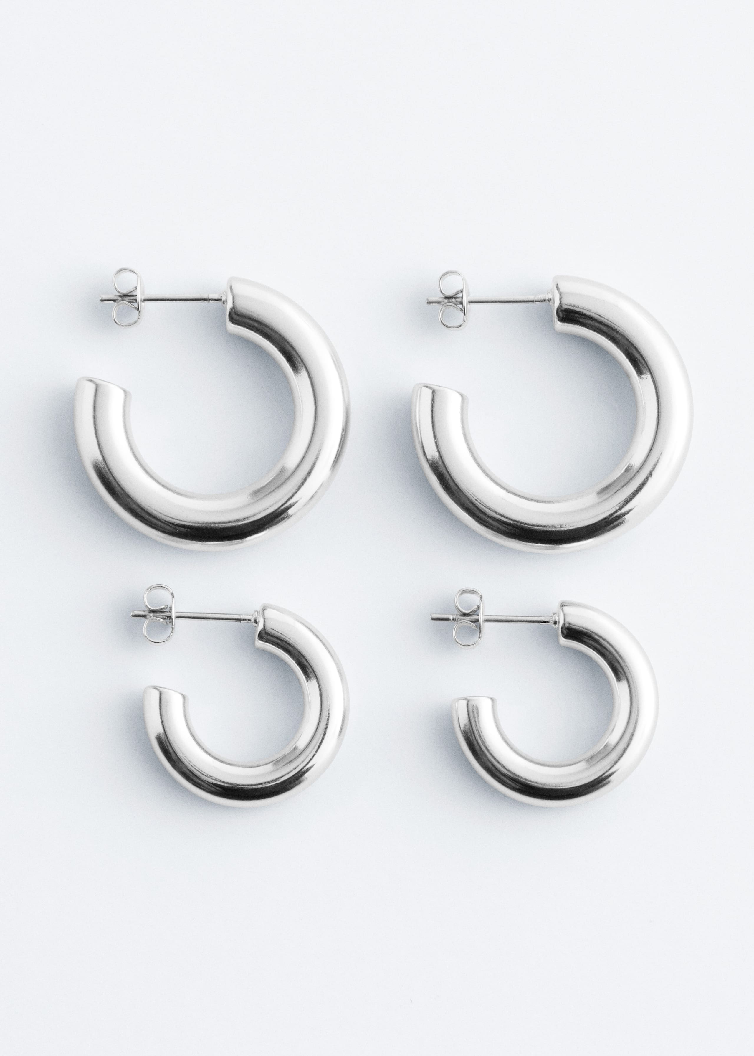 Image of Chunky Hoop Earrings Set