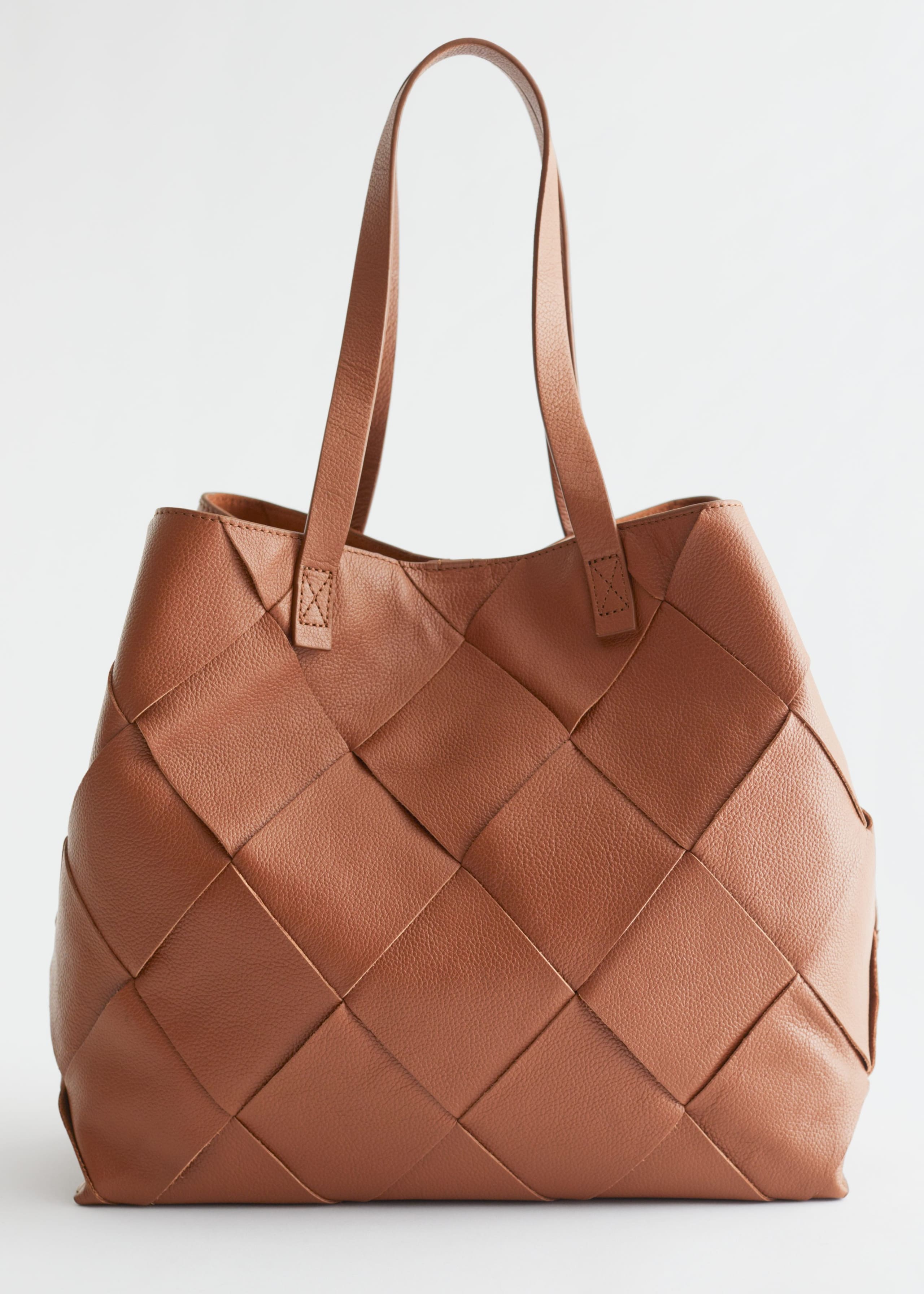 Braided Leather Tote Bag - {{variantName}} - Descrizione dettagliata