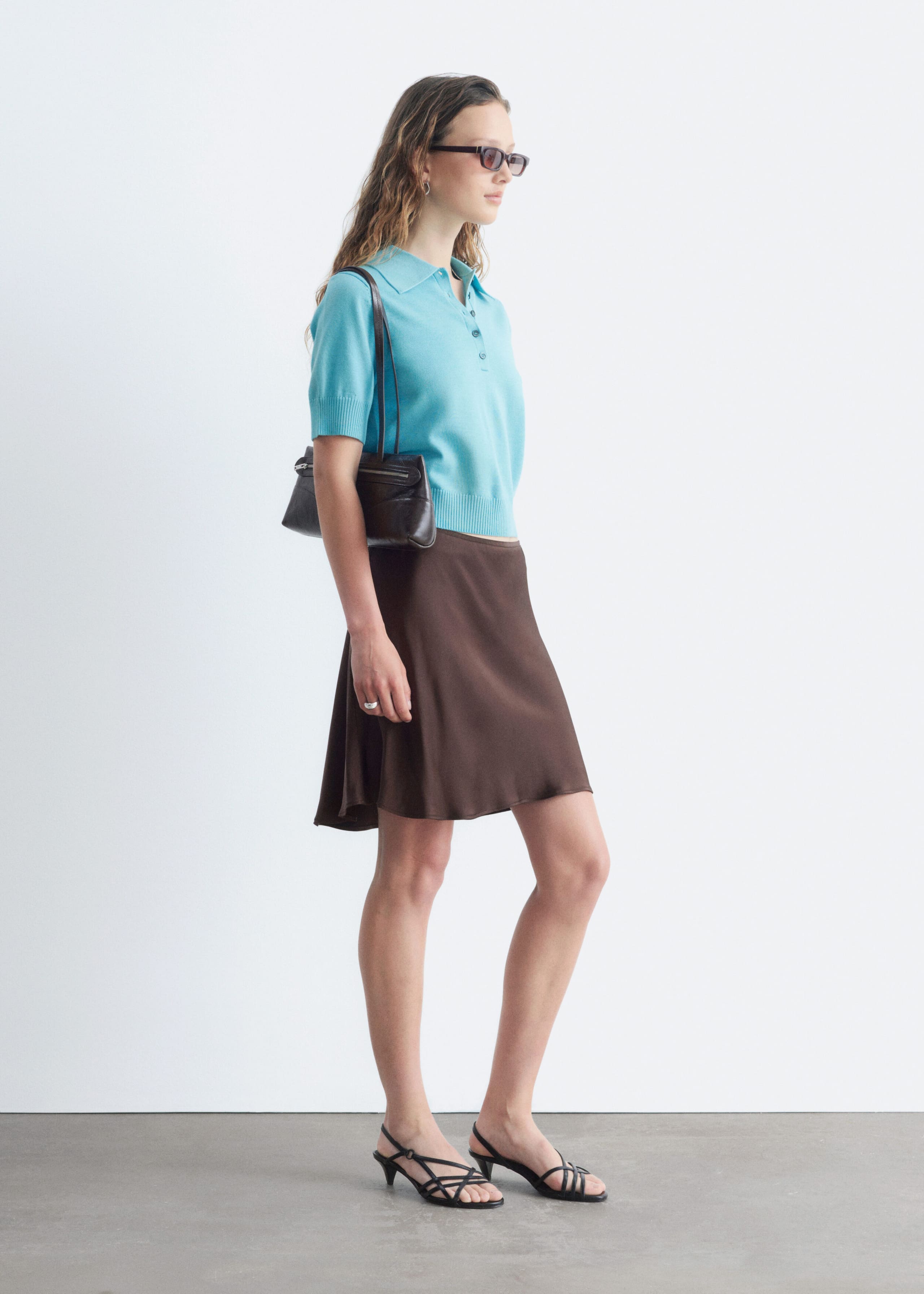Wool Polo T-Shirt - Light Blue - Lookbook