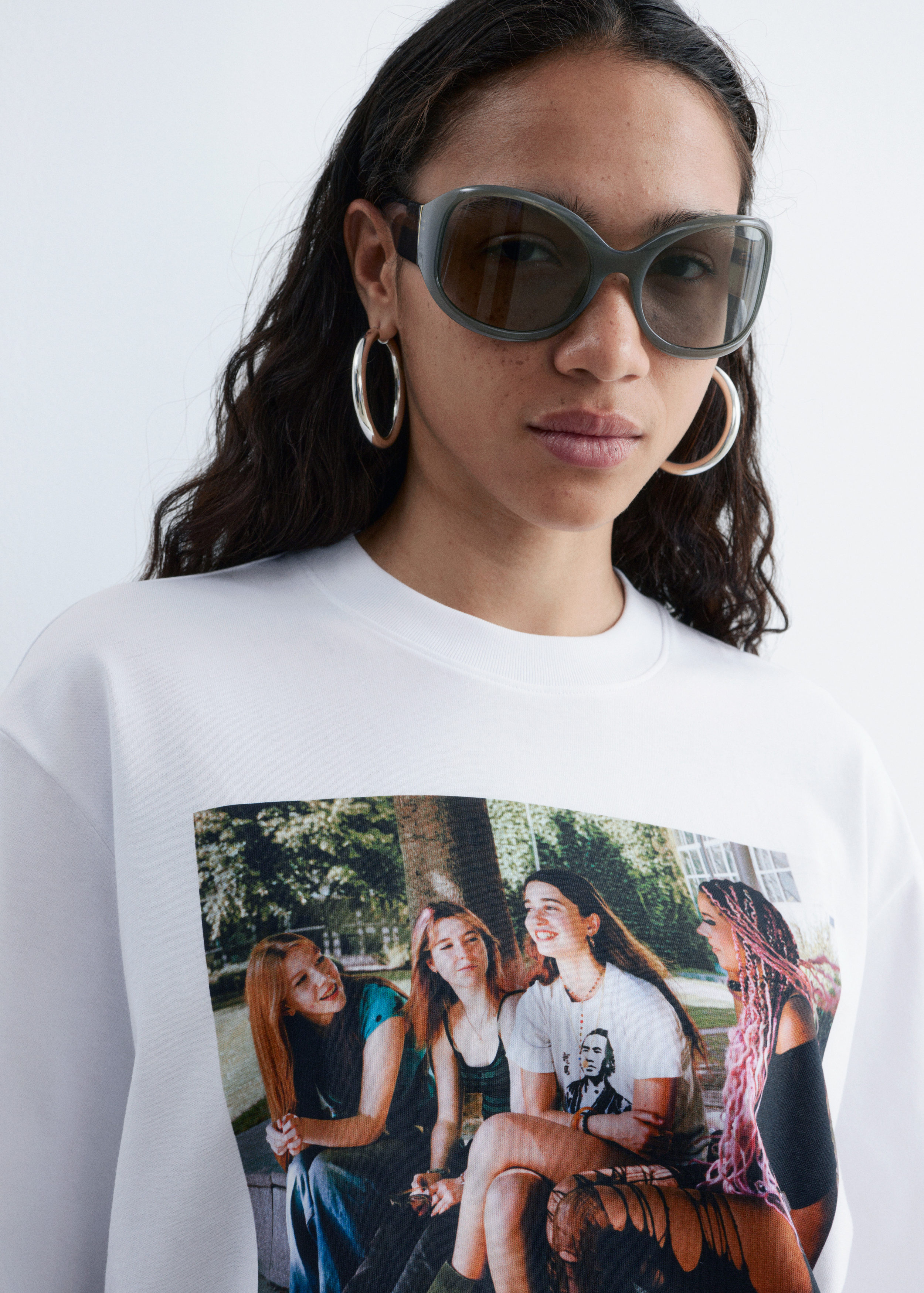 Oversized Print T-Shirt - White/Photo Print - & Other Stories US