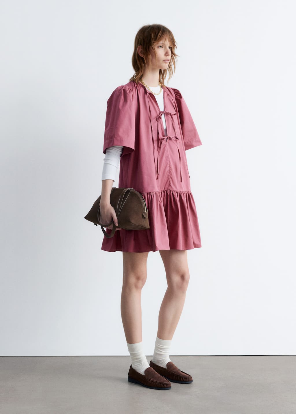 Peplum Mini Dress - Red/Yellow Stripes - Lookbook