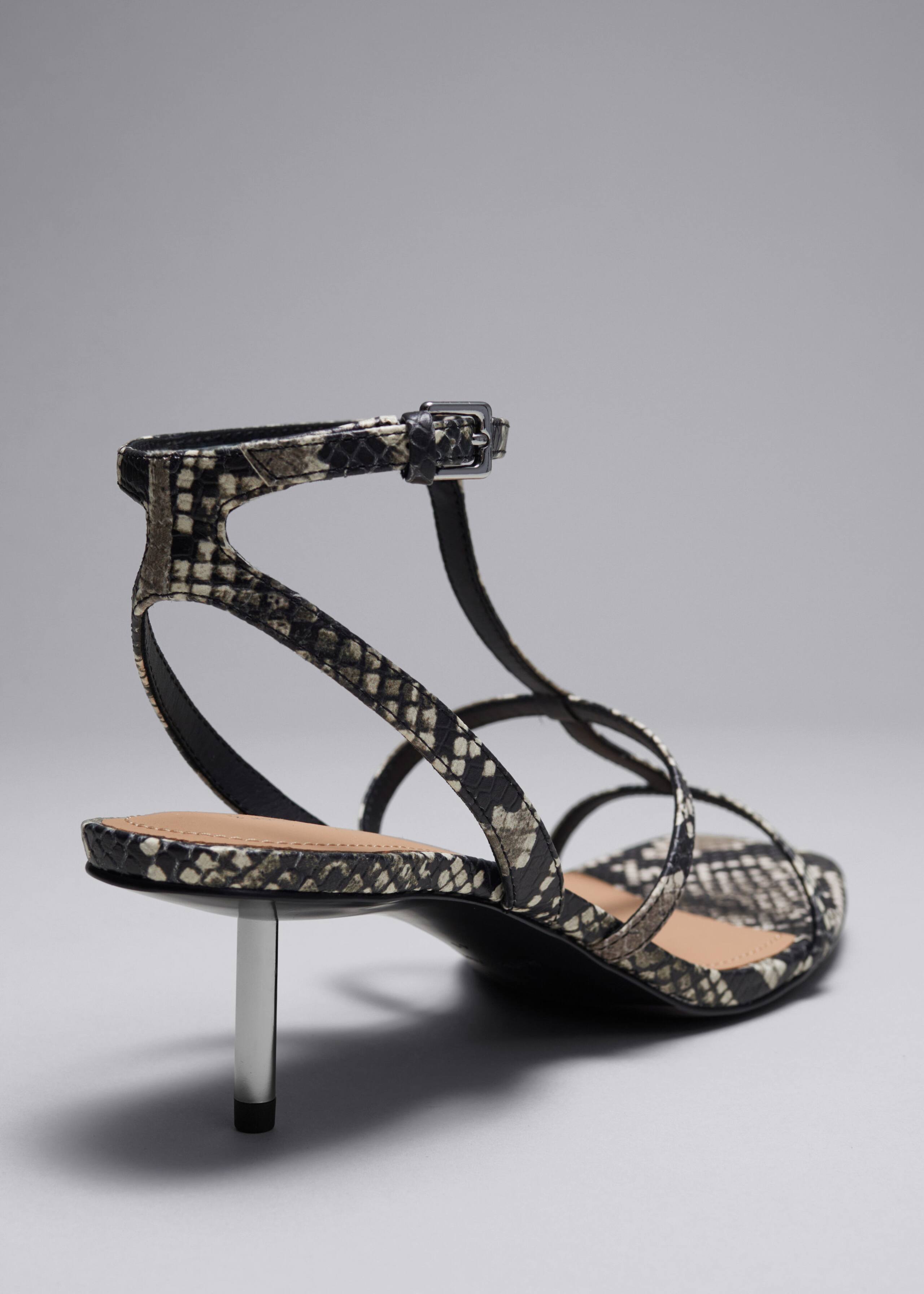 Heeled Leather Sandals - {{variantName}} - Descriptive Detail