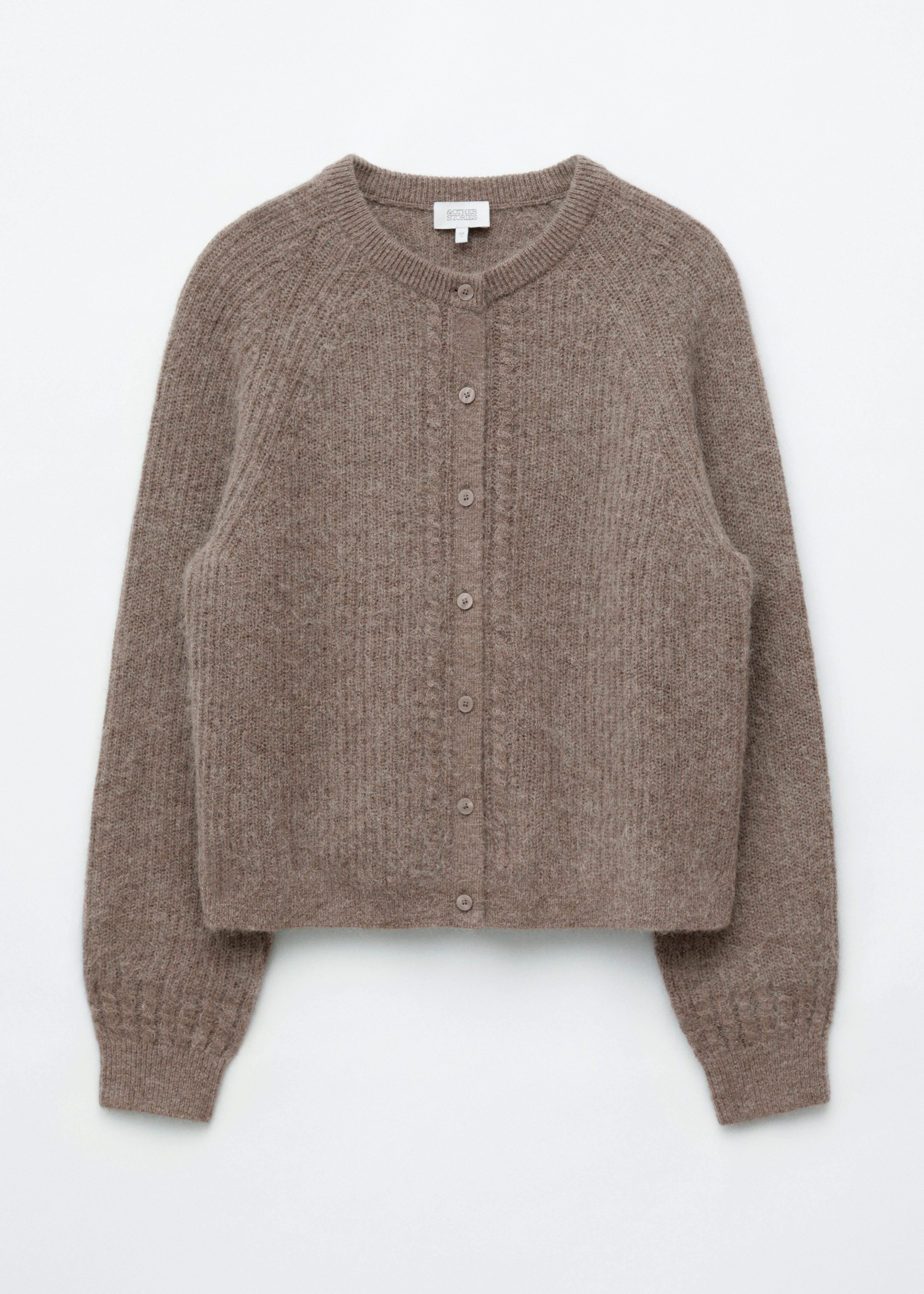 Cardigan en mohair mélangé - Taupe foncé