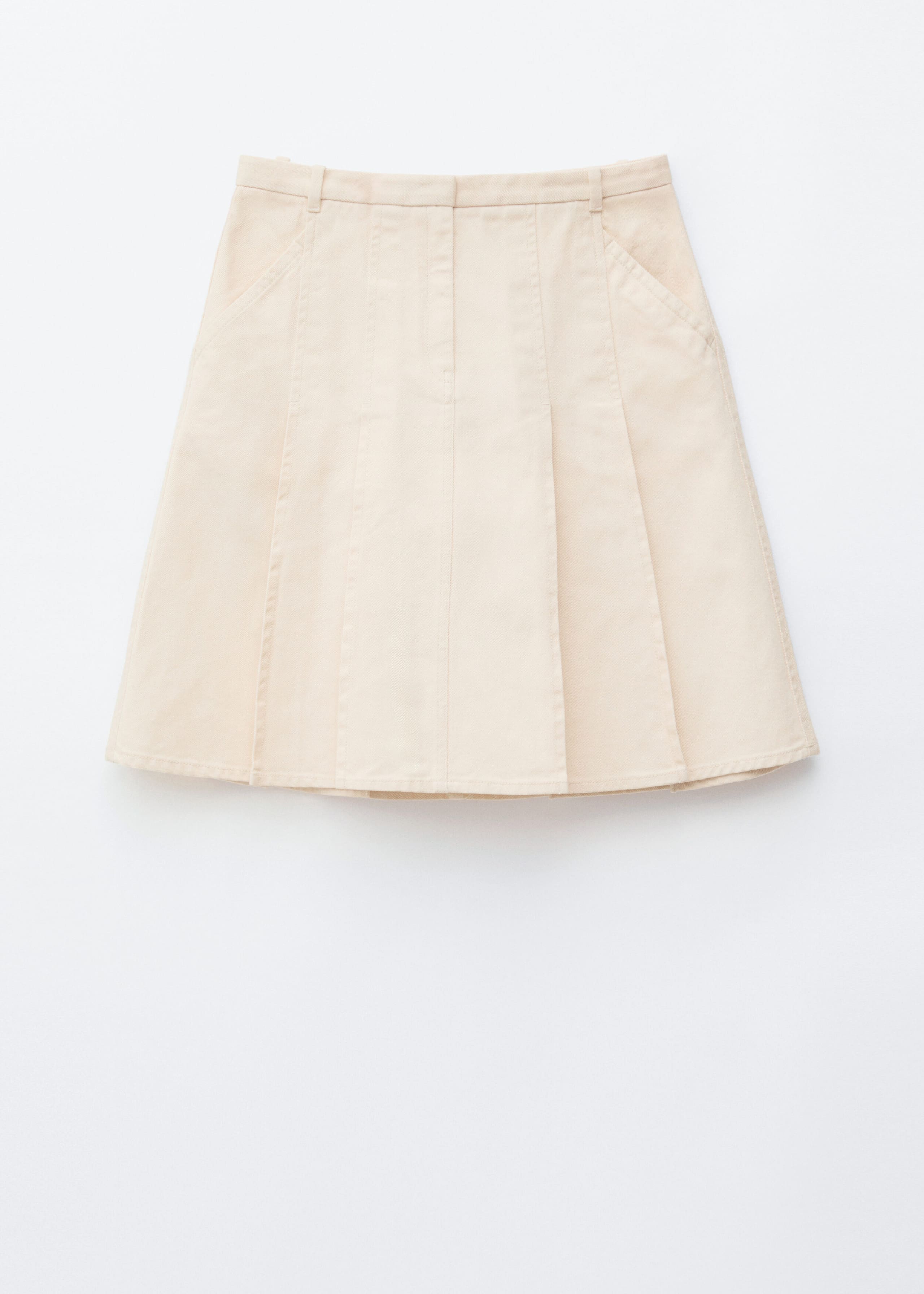Image of Pleated Cotton Midi Skirt