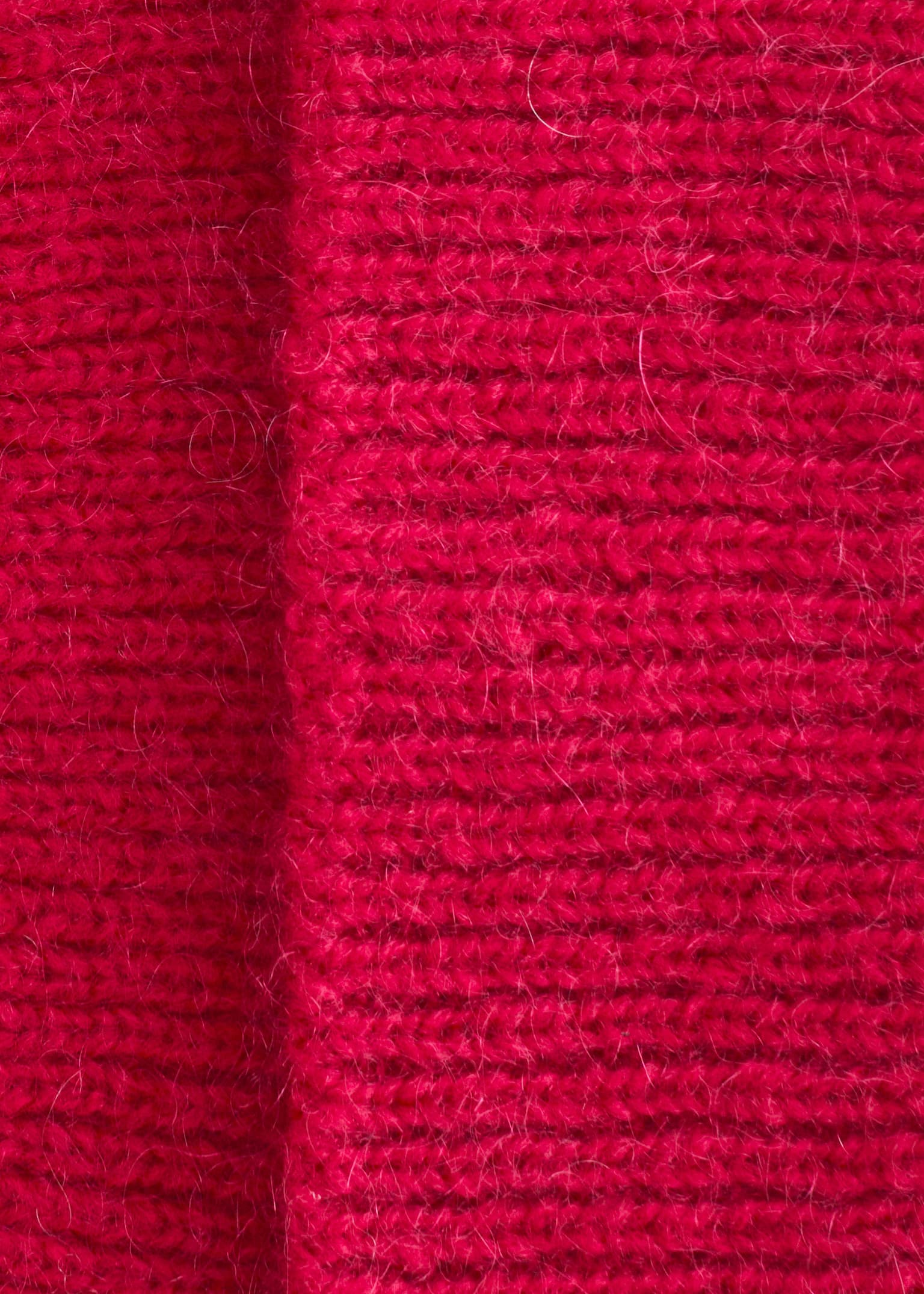 Wool Blend Beanie - Red/Burgundy/Burgundy/Blue Striped - 3
