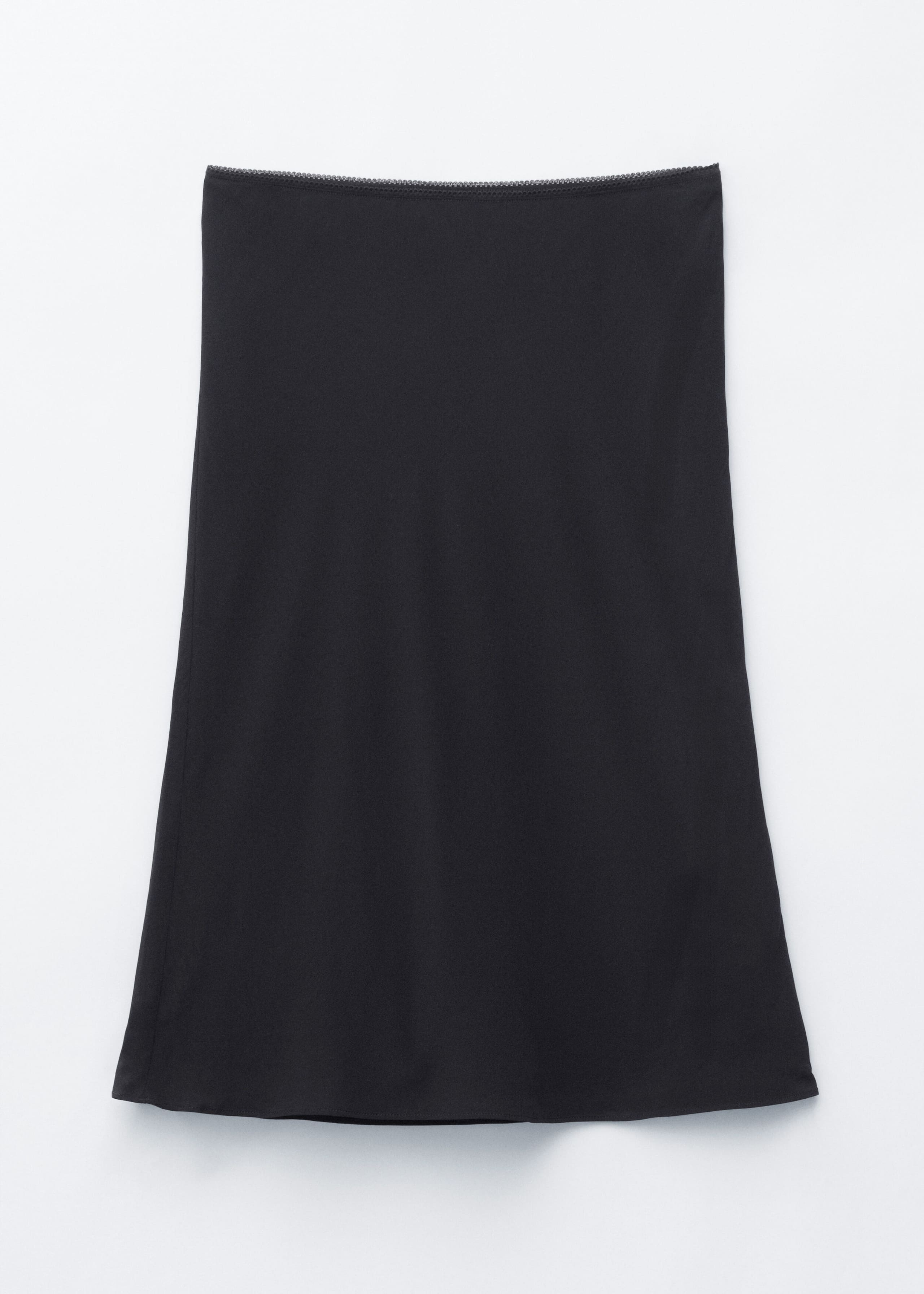 Image of Knee-Length Slip Skirt