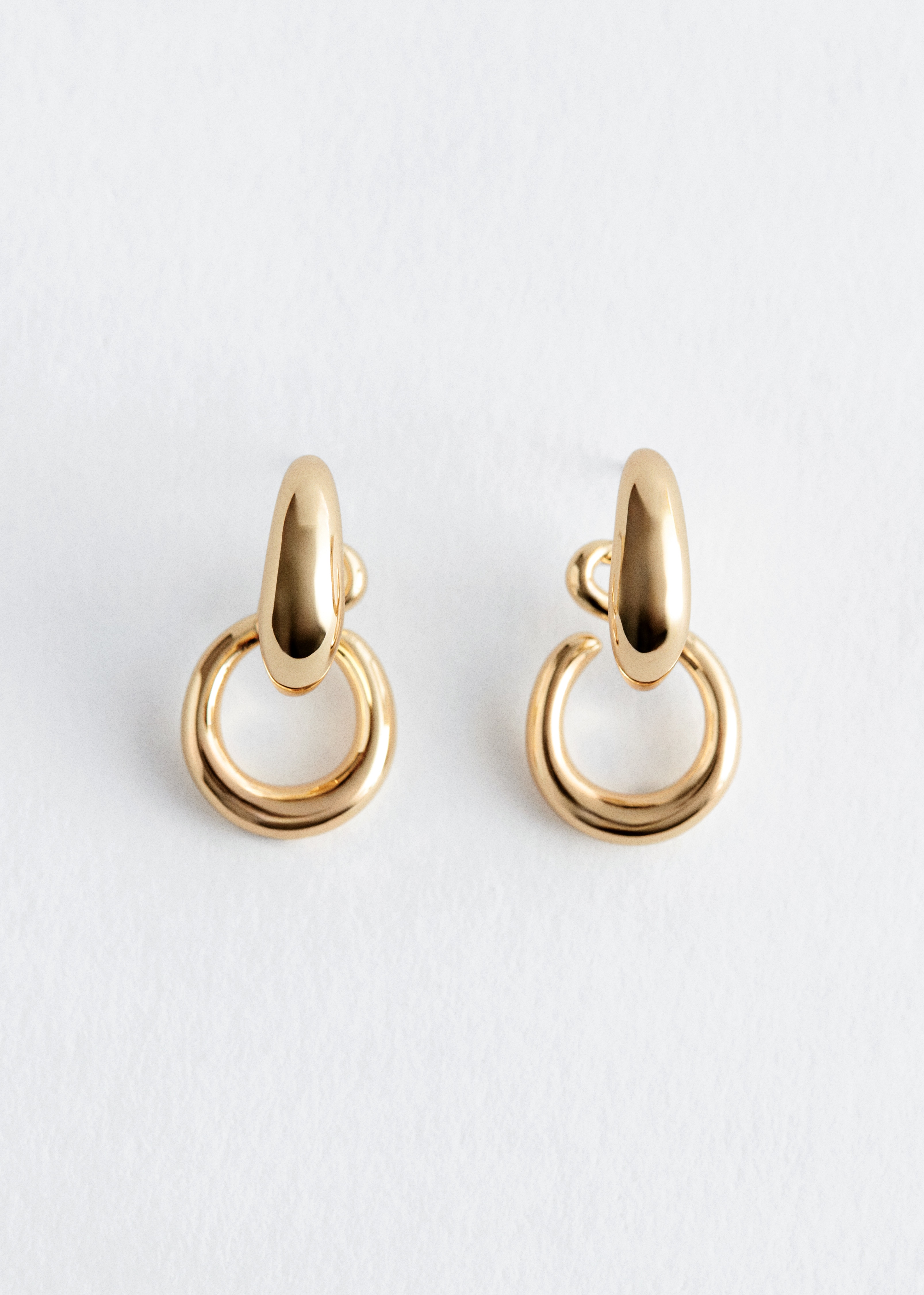 Double Hoop Earrings - Gold