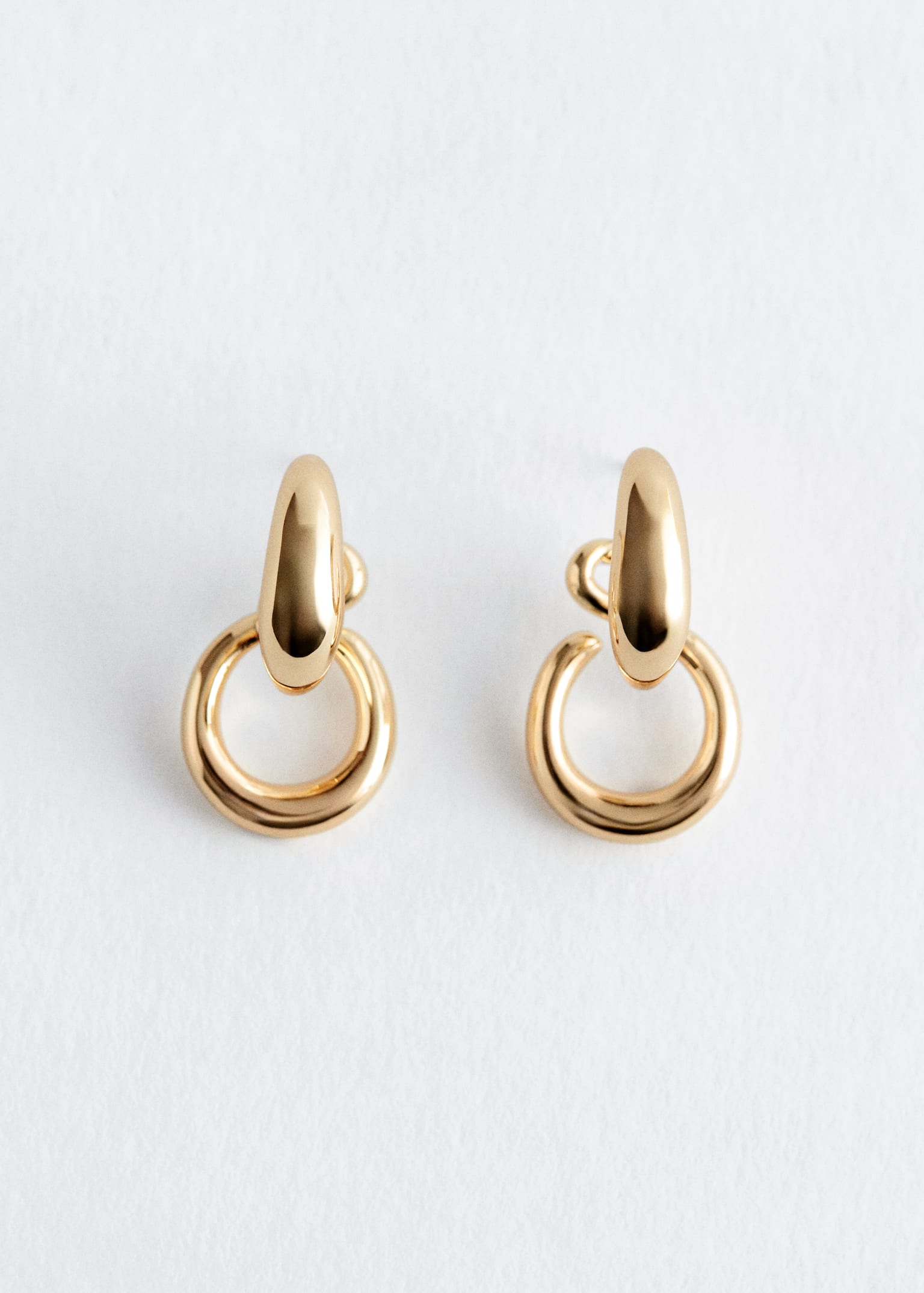 Doppel-Creolen - Gold - 2