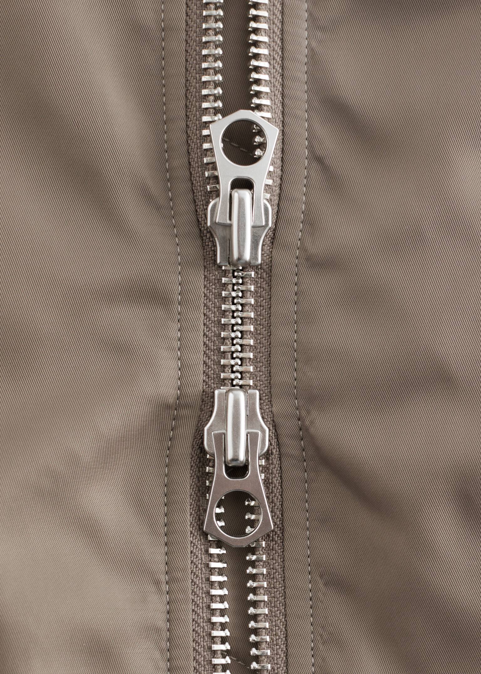 Lange Bomberjacke - Khaki/Khaki - 5