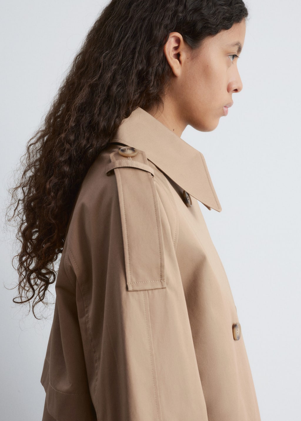Image of Double-Breasted Trench Jacket
