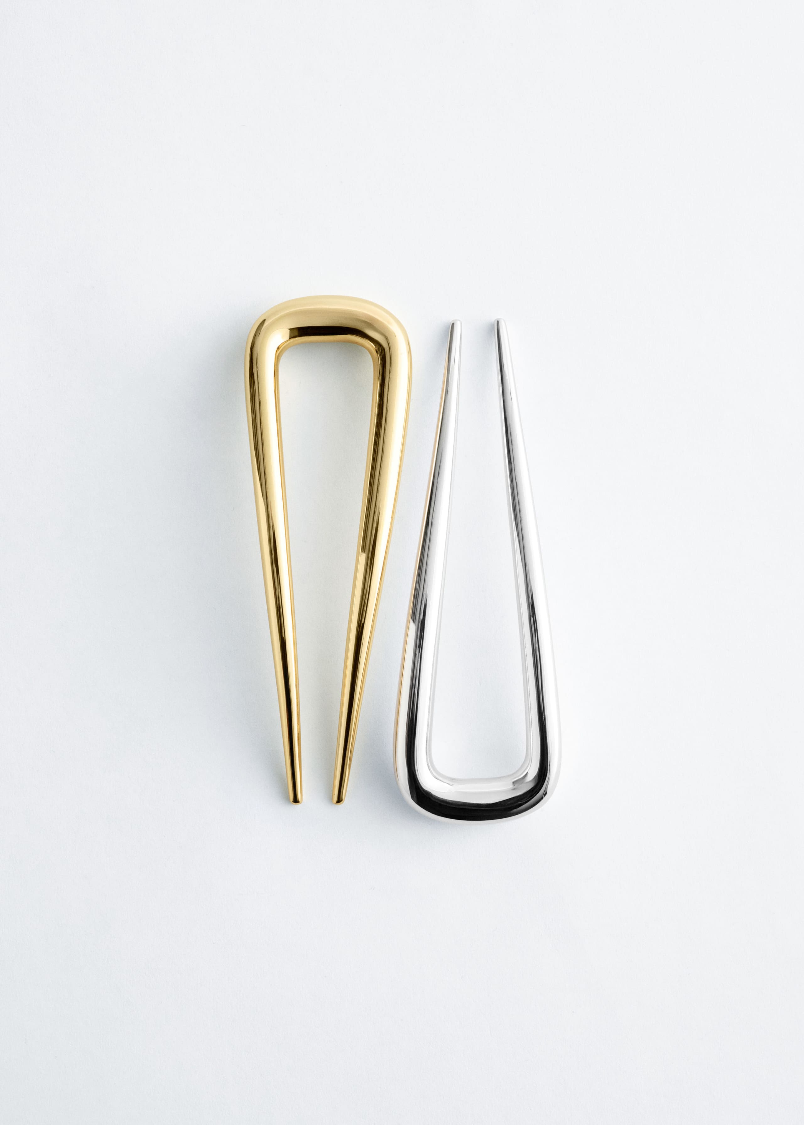 Sculptural Hair Pin - Gold - Still Life
