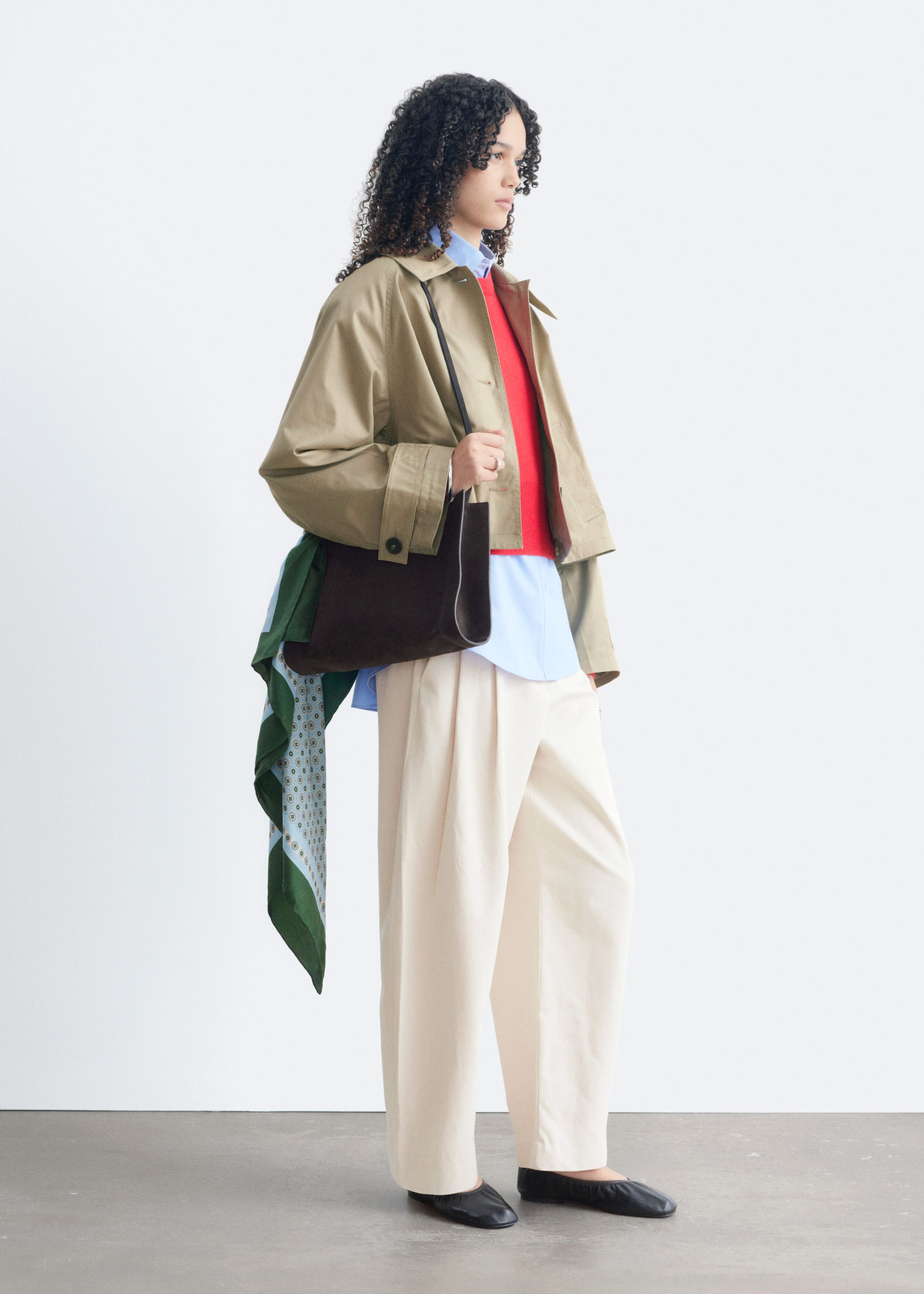 Verkürzte Jacke - Beige - Lookbook