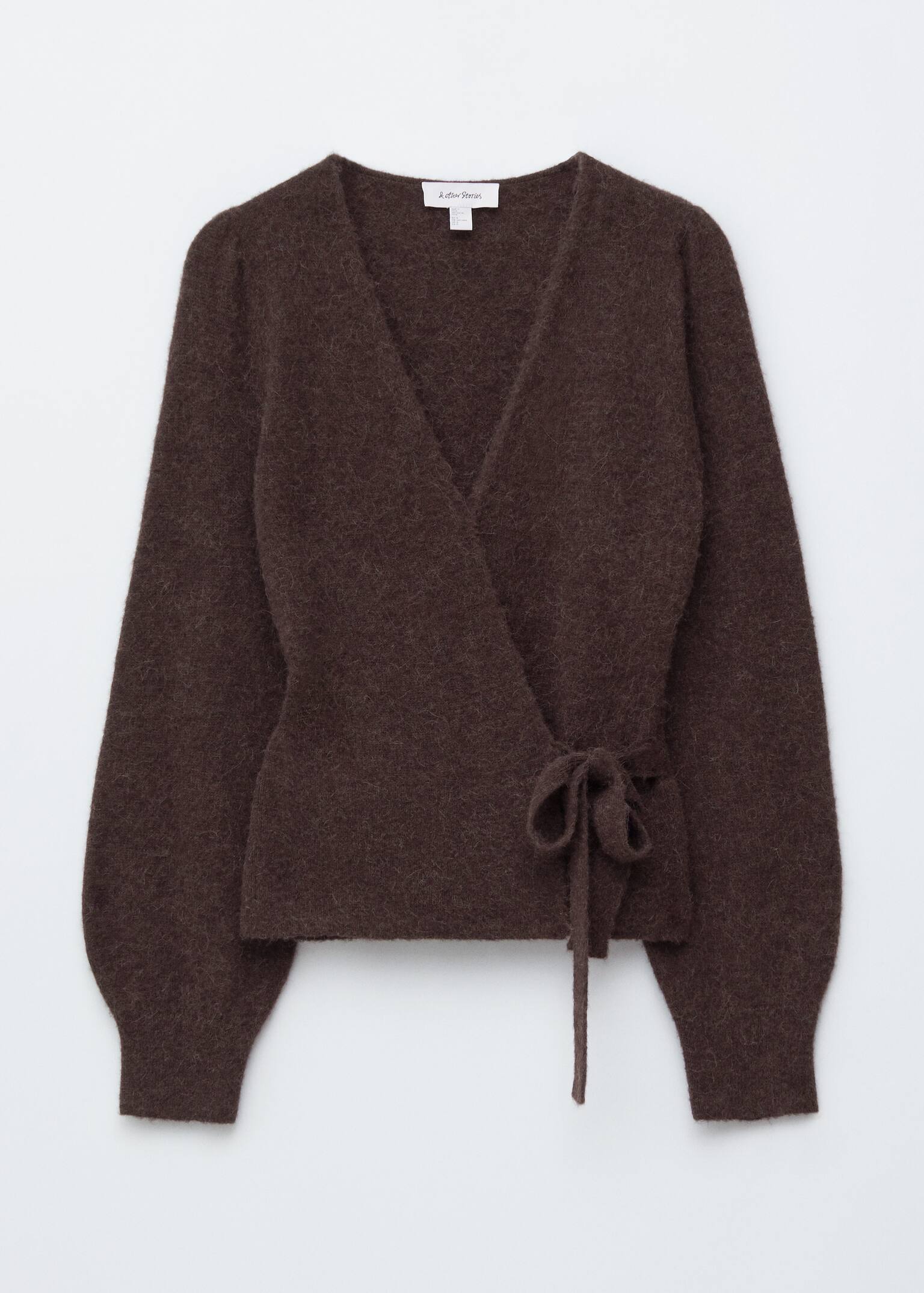 Mohair-Blend Wrap Cardigan - Dark Brown/Dusty Pink/Petrol Blue/Cream/Light Blue/Beige/Plum/Beige - 2