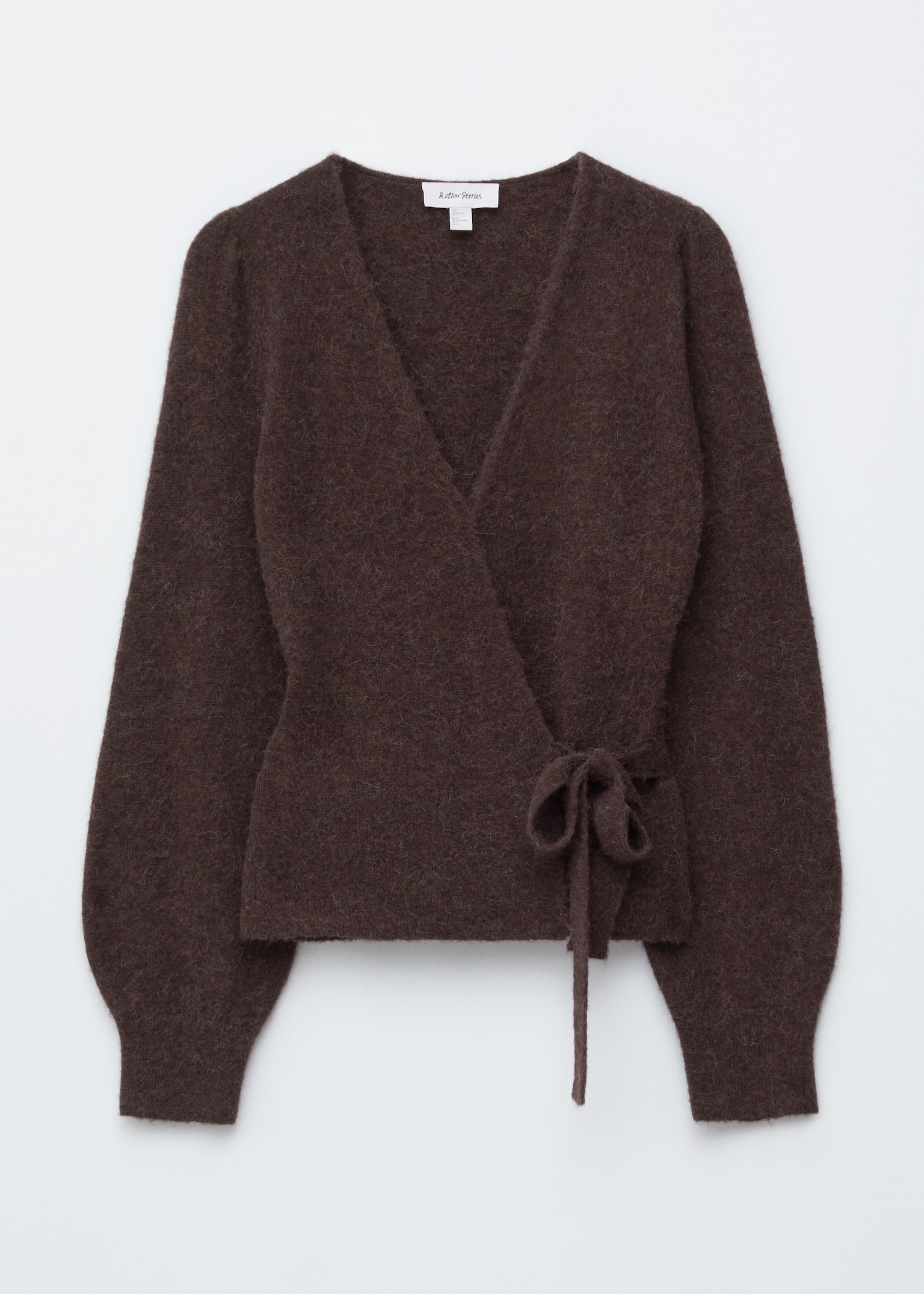 Gebreid wikkelvest - Donkerbruin/Oudroze/Zwart/Petrolblauw/Crème/Lichtblauw/Paars/Beige/Beige - 2