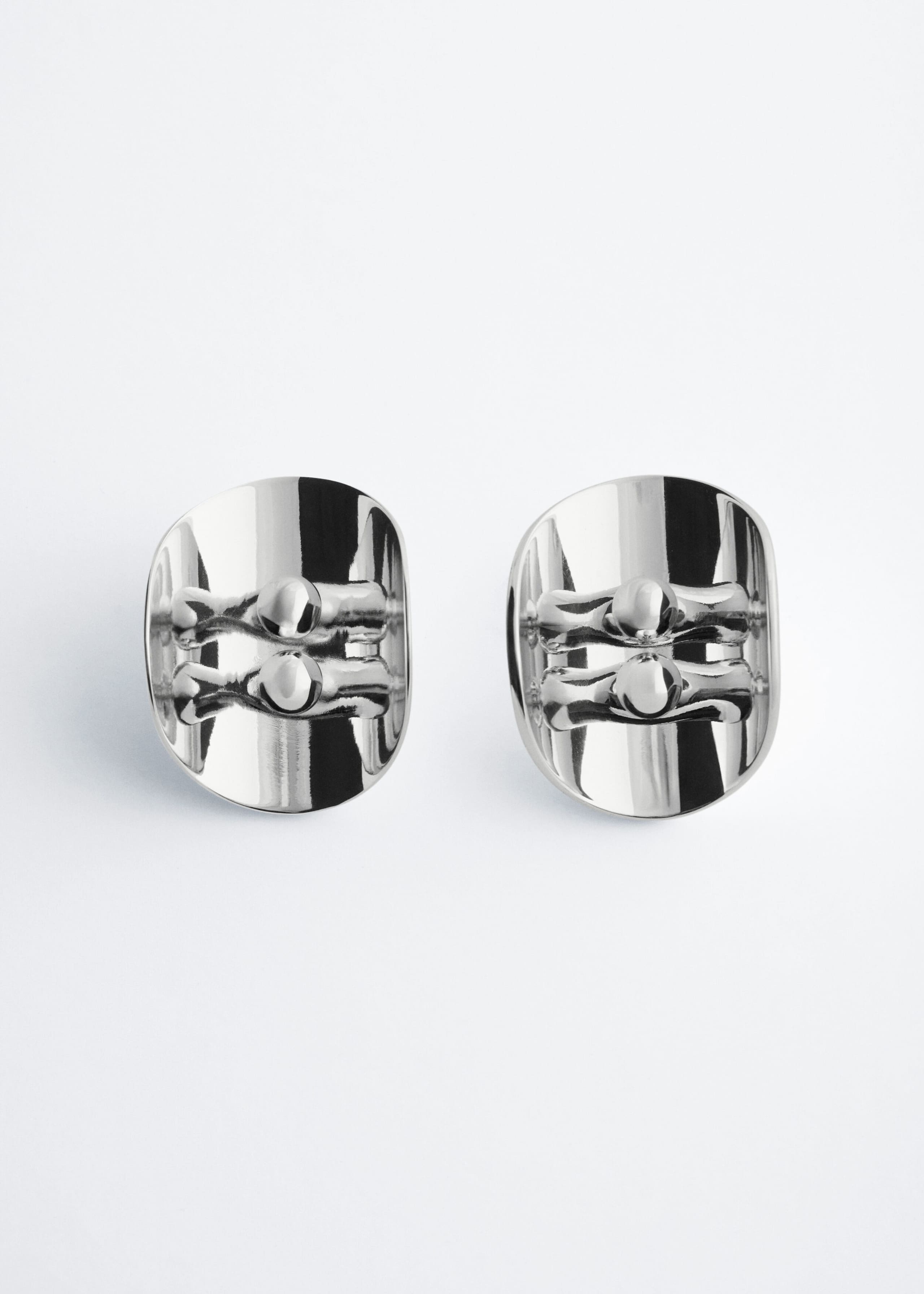 Sculptural Panel Earrings - Silver - Still Life