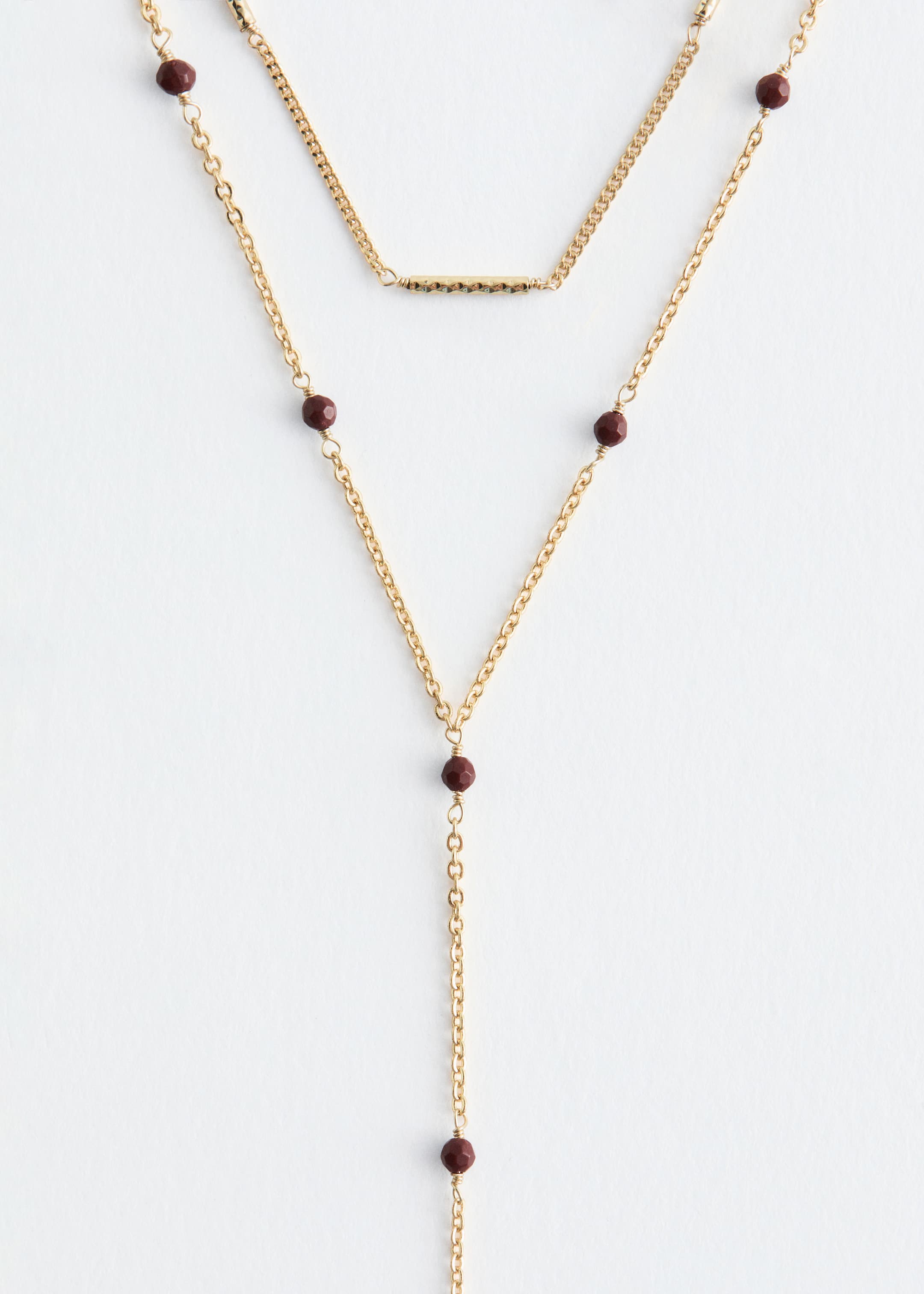 Ver imagem maior: Colar Lariat com contas - Dourado - SENHORA | H&M PT 2