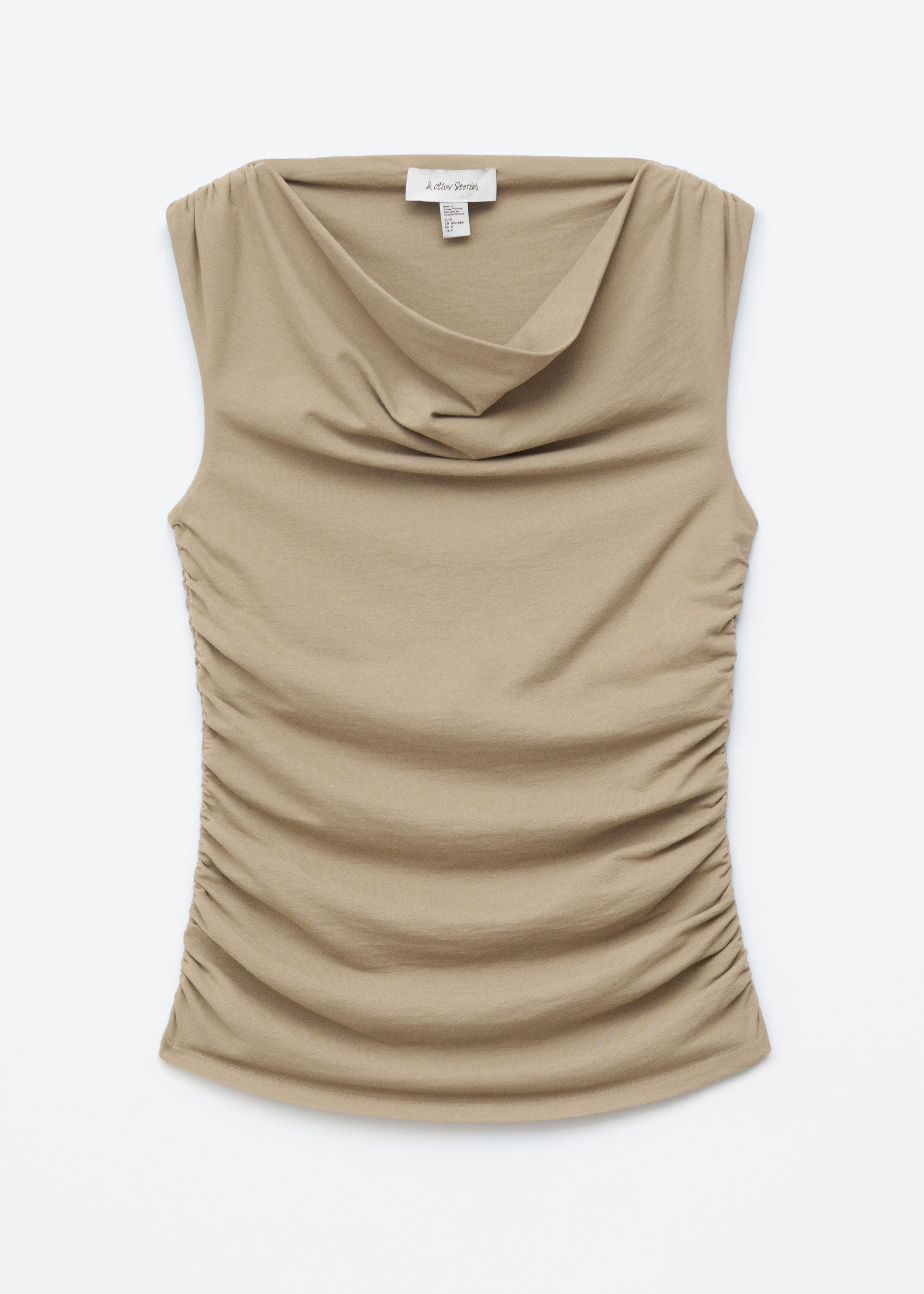 Image of Maglia con collo ad anello drappeggiato