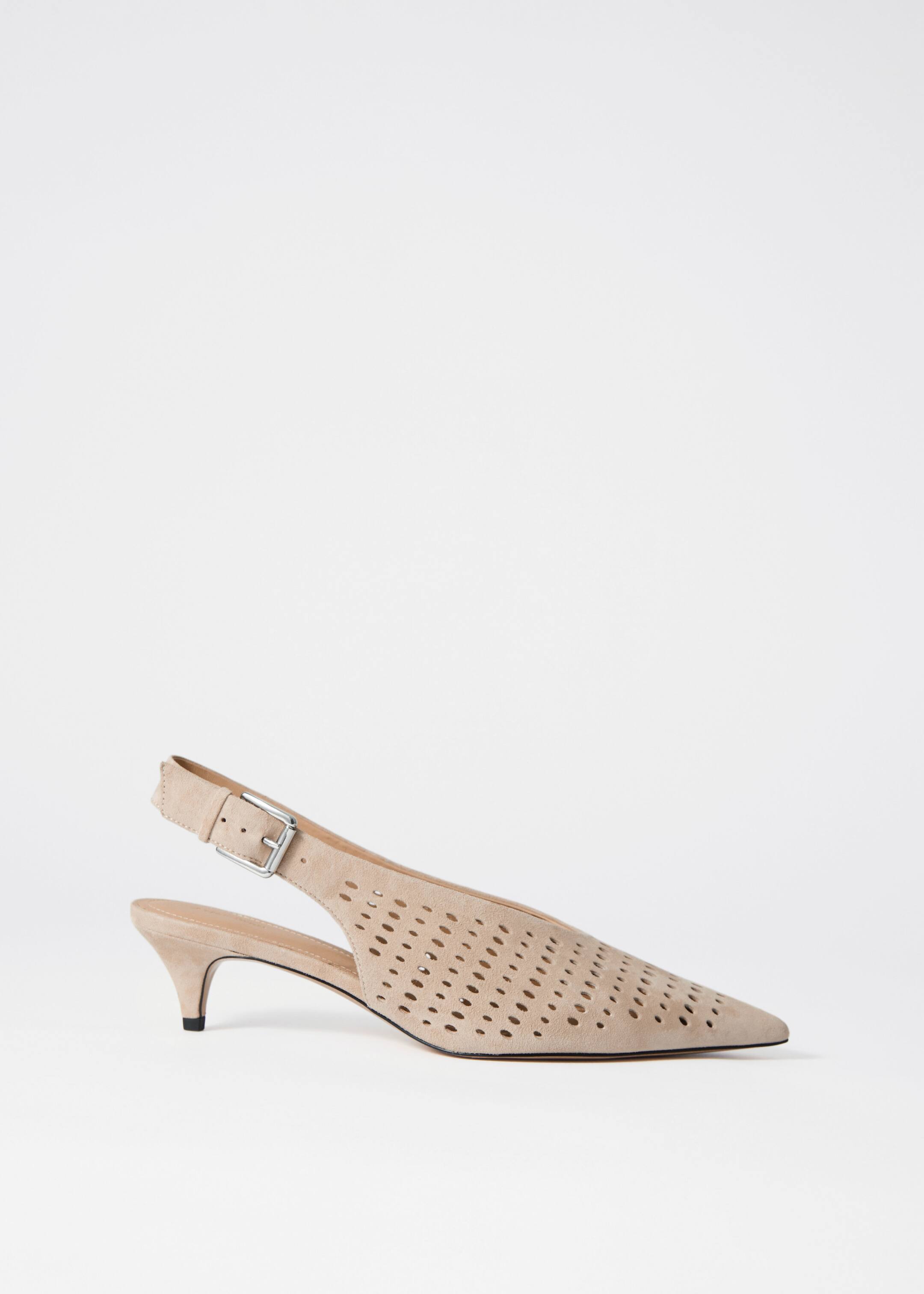 Größeres Bild anzeigen: Slingback-Pumps aus Leder - Beige/Veloursleder - Ladies | H&M AT 2