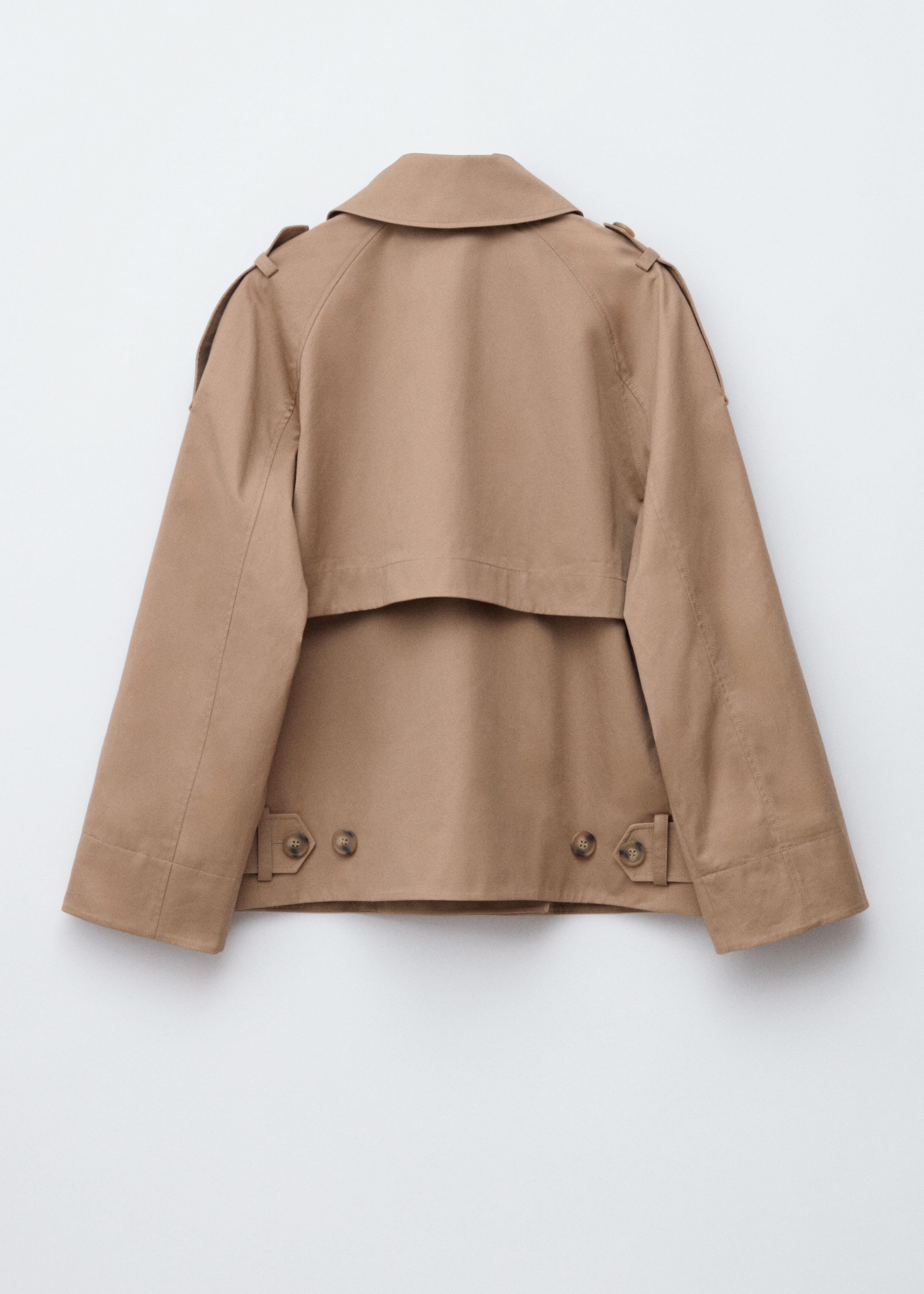 Giacca trench doppiopetto - Beige/Verde kaki